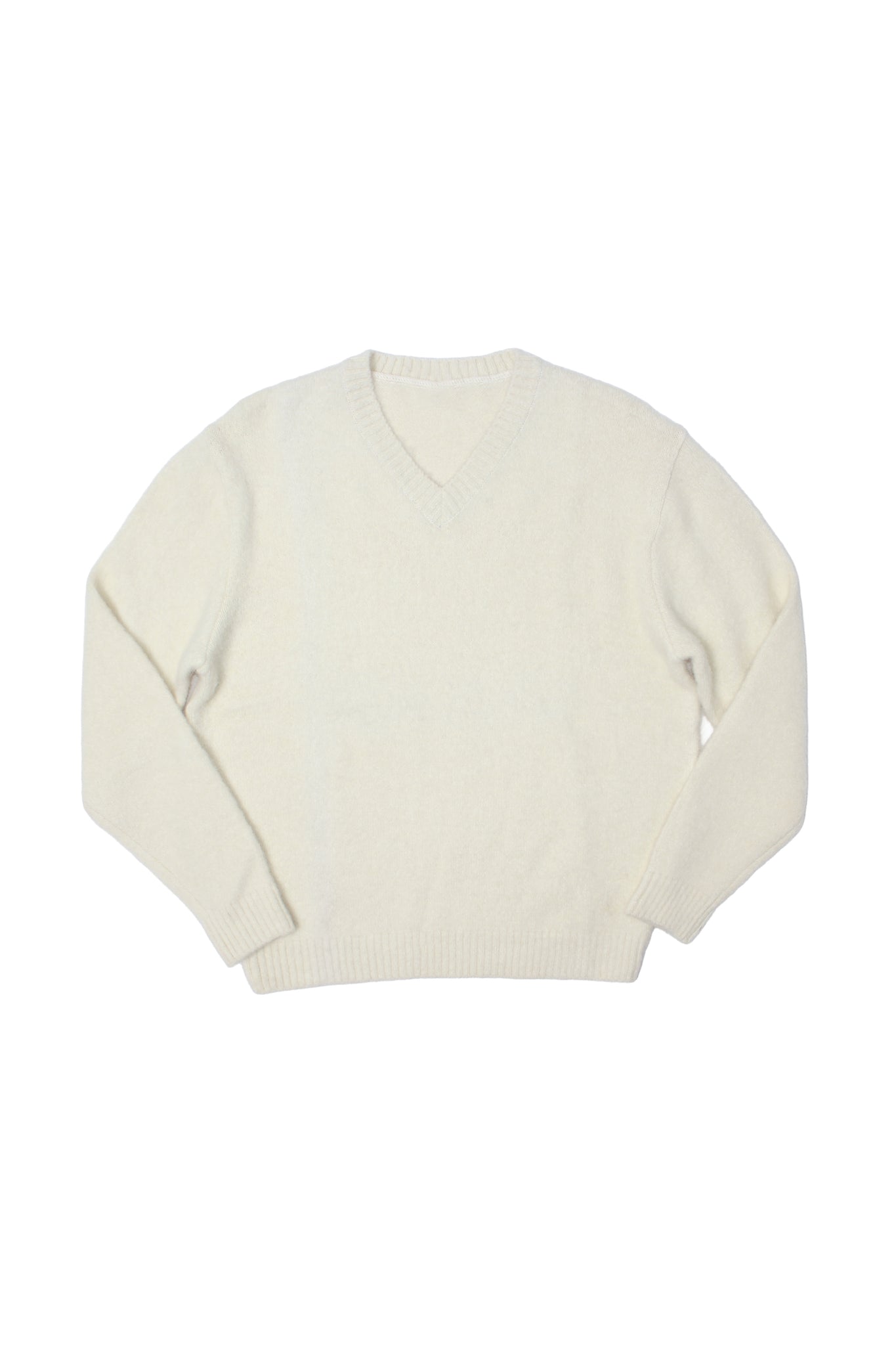 Vion Alpaca V-Neck Sweater in Cream