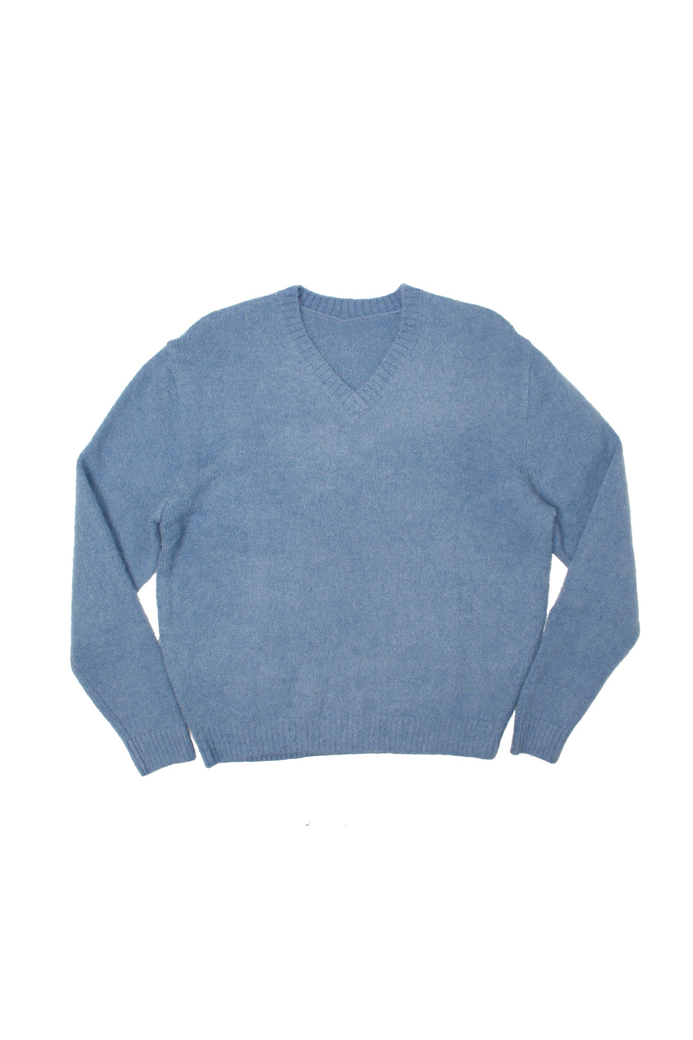 Vion Alpaca V-Neck Sweater in Blue