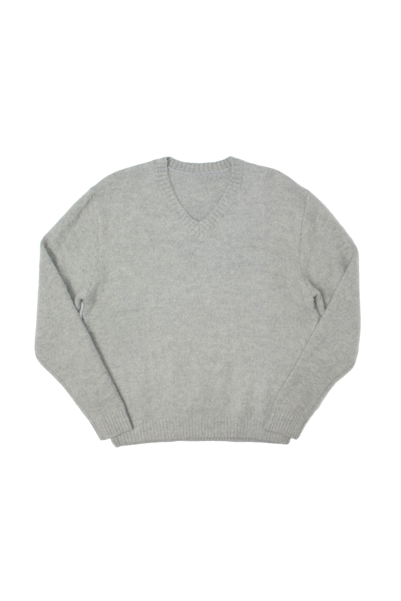 Vion Alpaca V-Neck Sweater in Grey