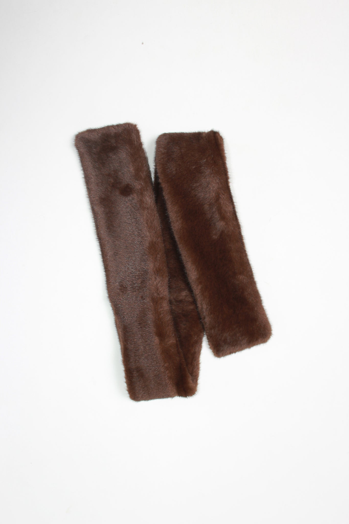 Petite Faux Fur Scarf in Brown