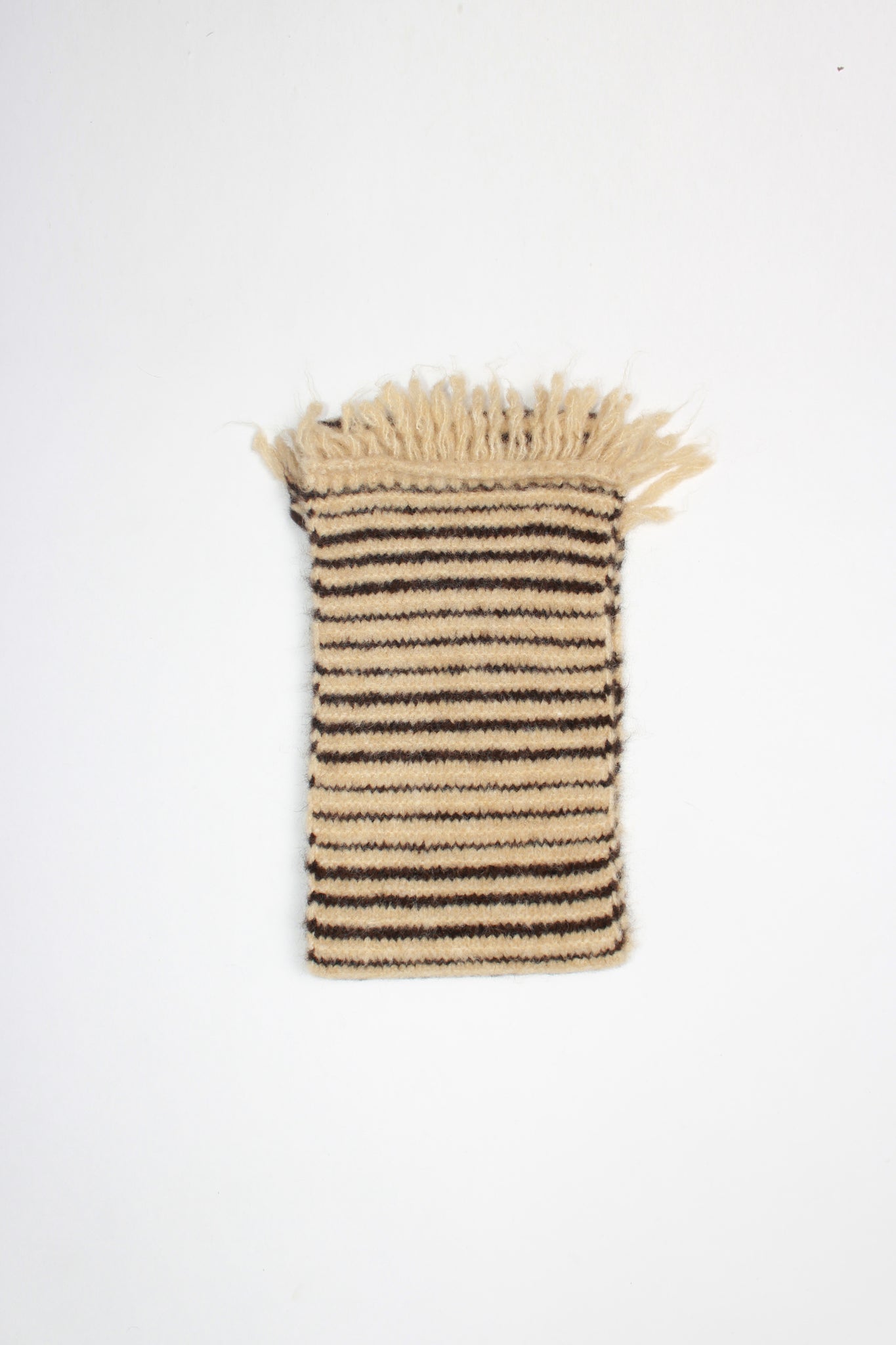 Jerry Wool Stripe Scarf in Khaki