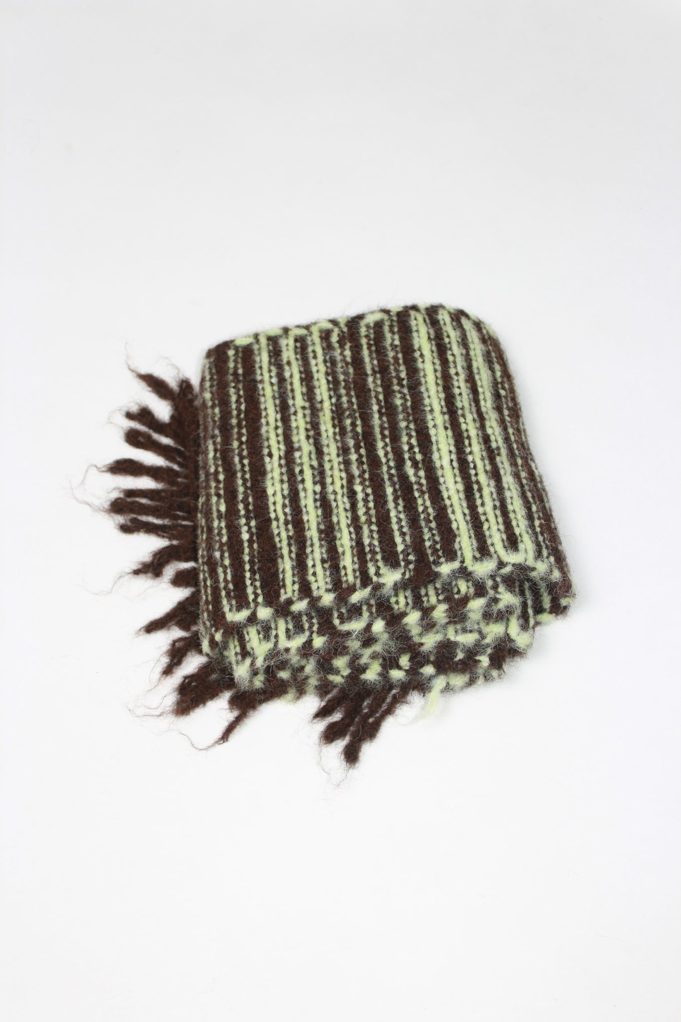 Jerry Wool Stripe Scarf in Brown