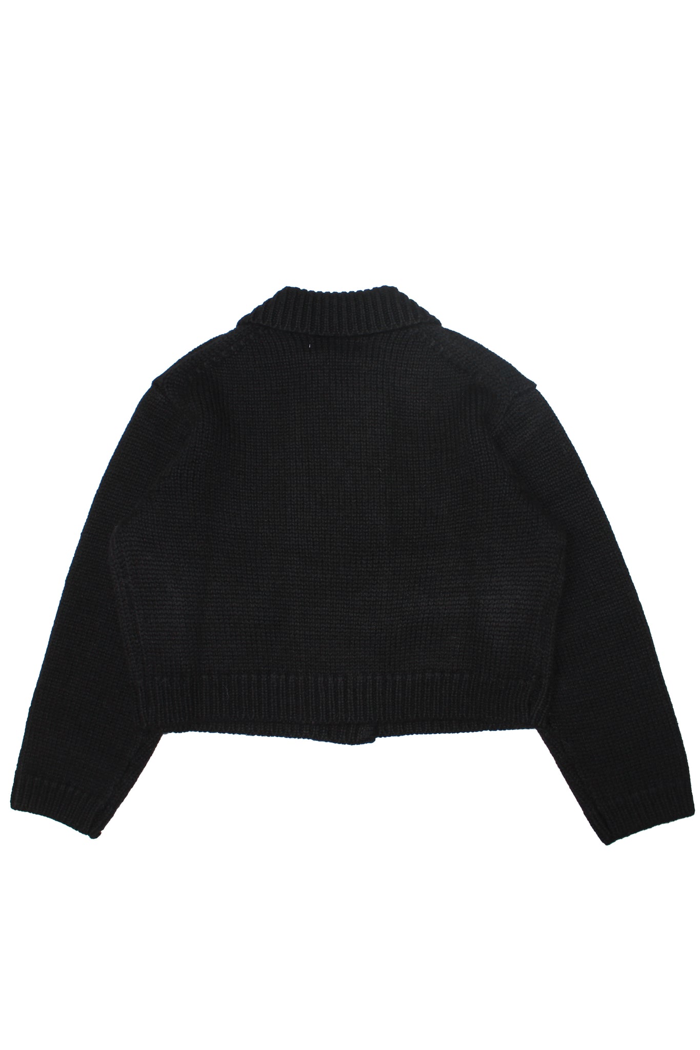 Pebble Crop Knit Jacket in Black