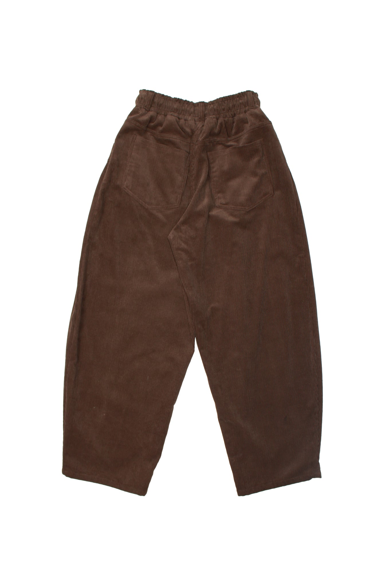 Settle Corduroy Barrel Leg Pants in Brown