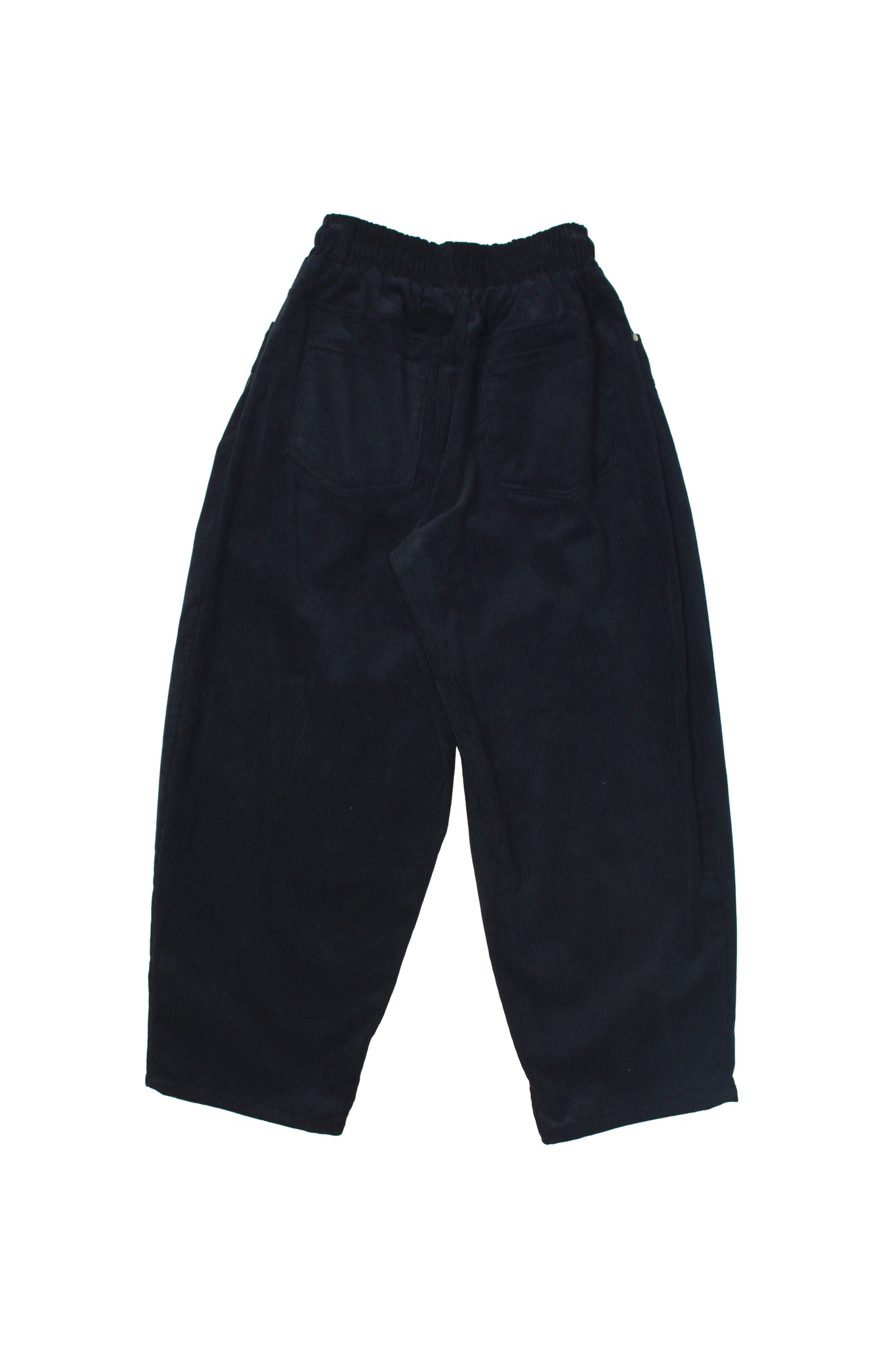 Settle Corduroy Barrel Leg Pants in Navy