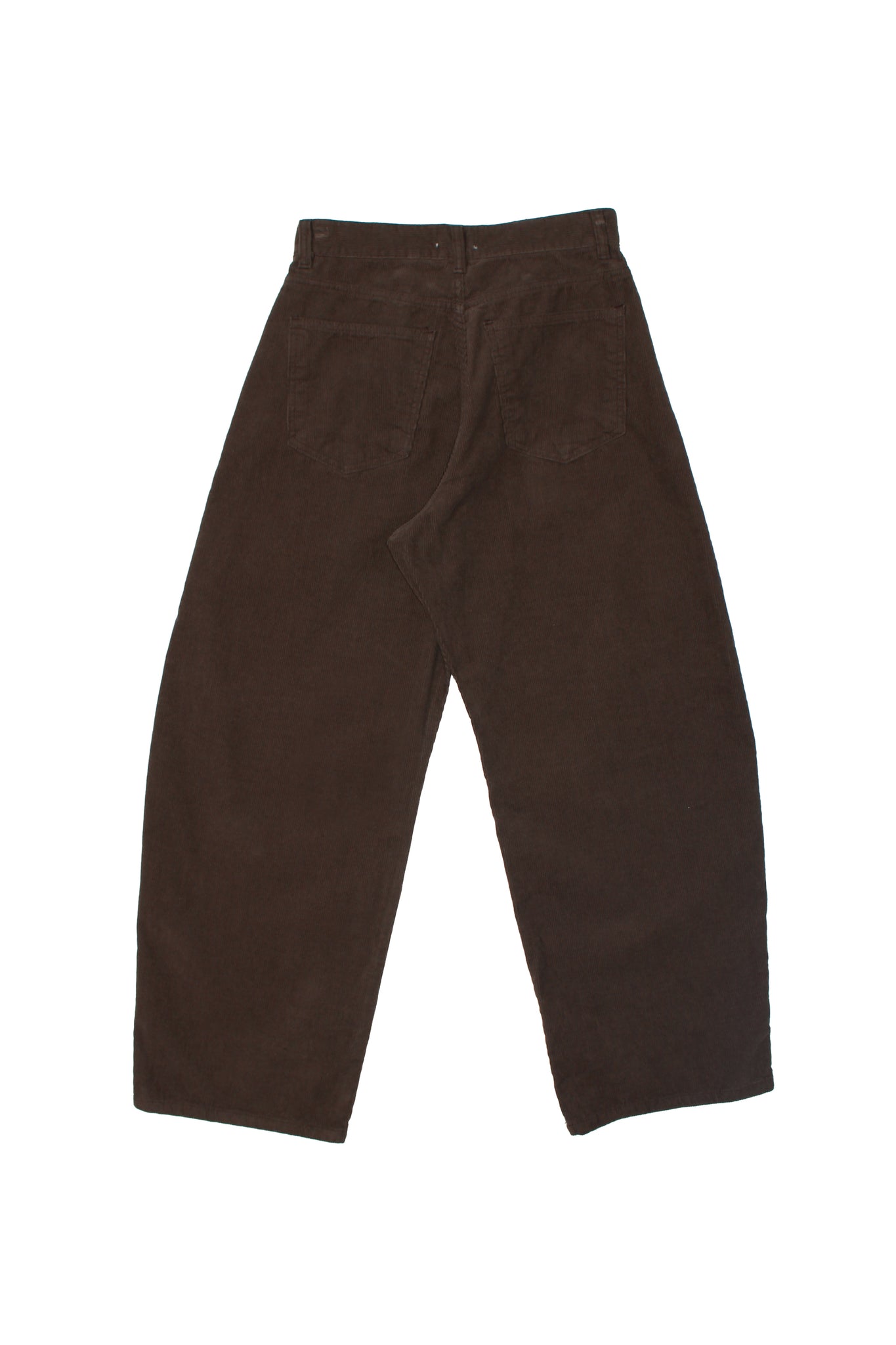 Corduroy Curved Pants in Brown