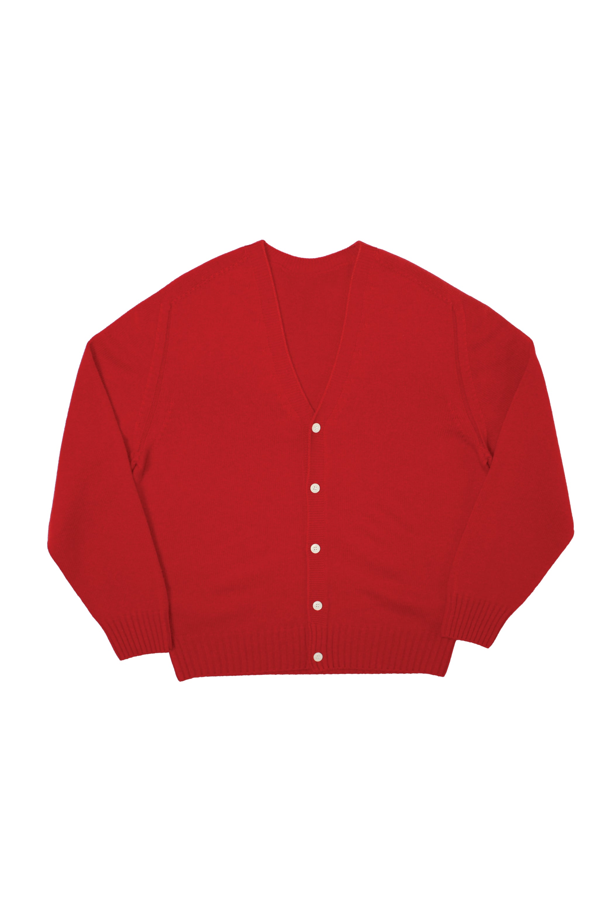 Fine Wool Whole Garment Cardigan in Red – Jowa.shop