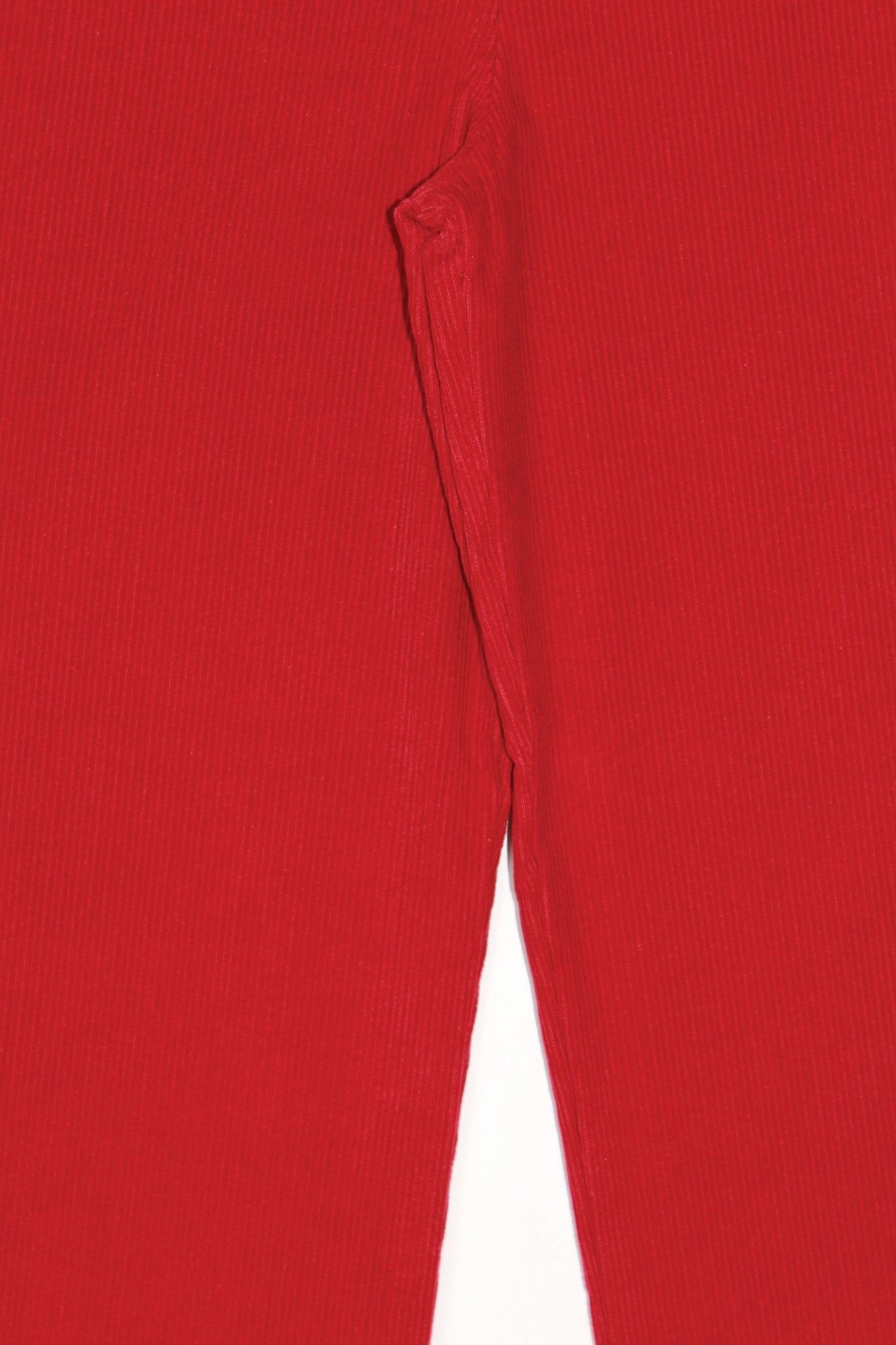 Red Straight Leg Corduroy Pants
