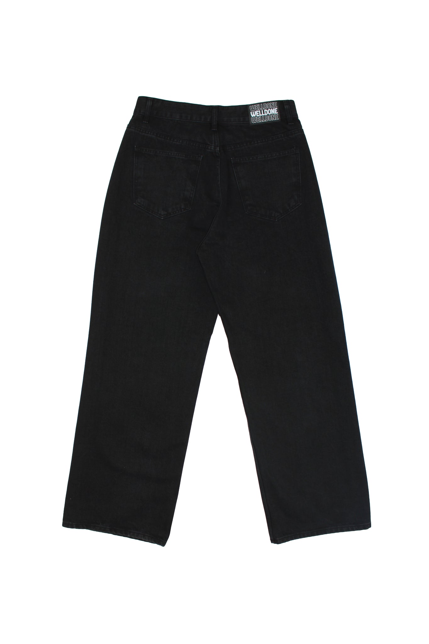 Sand Straight Leg Washed Black Denim
