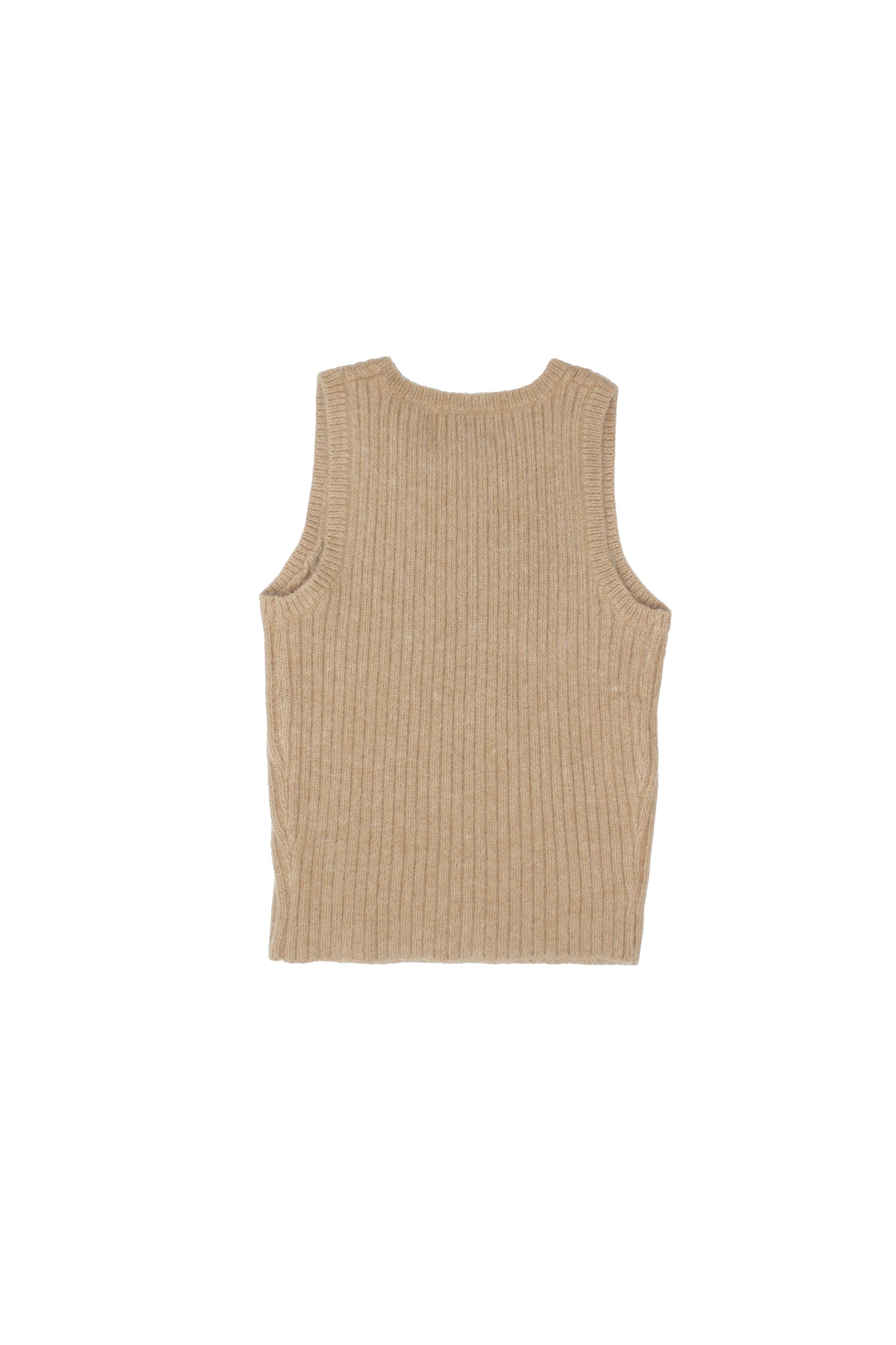 2-in-1 Layered Angora Sweater in Beige