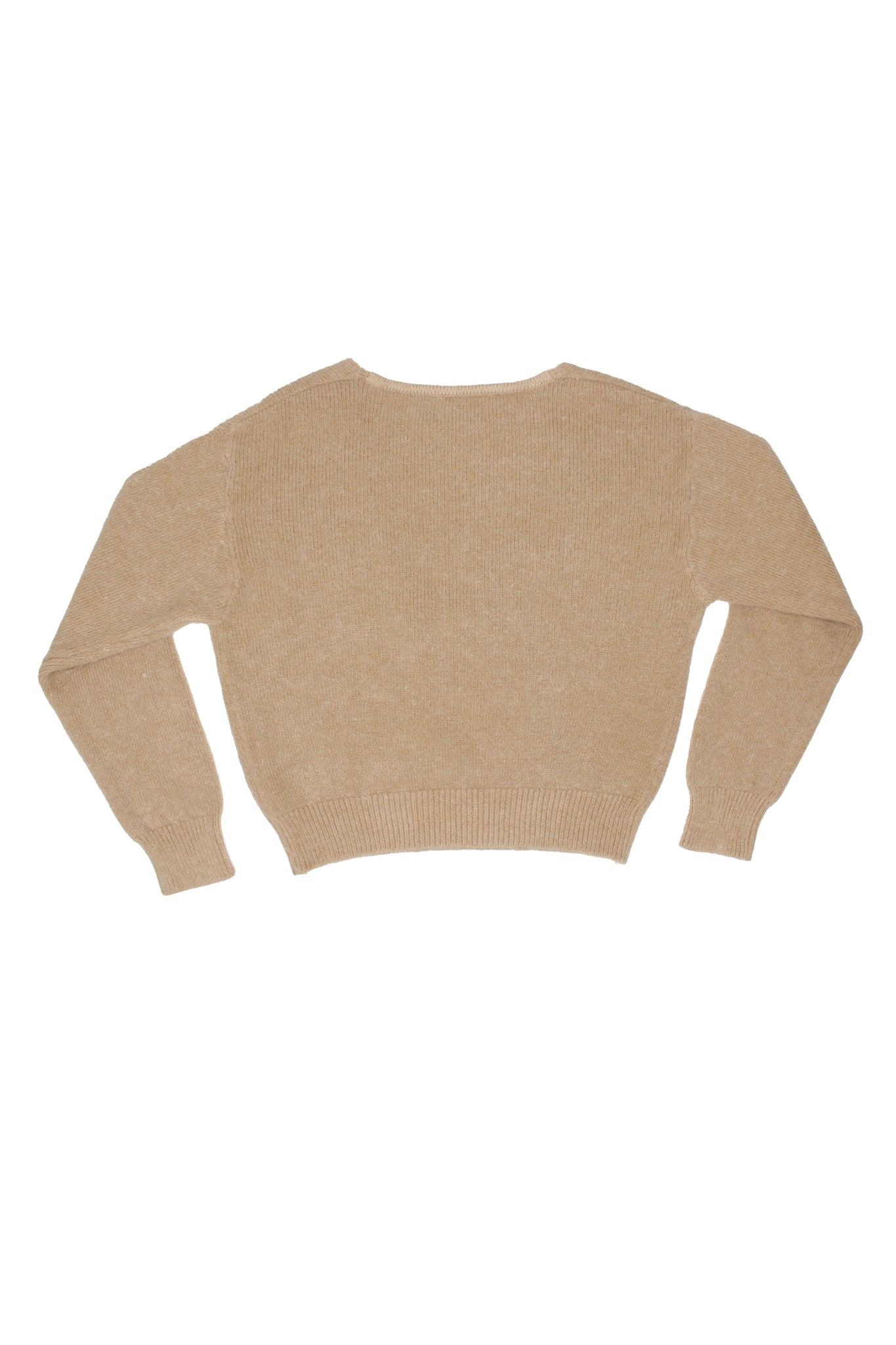 2-in-1 Layered Angora Sweater in Beige