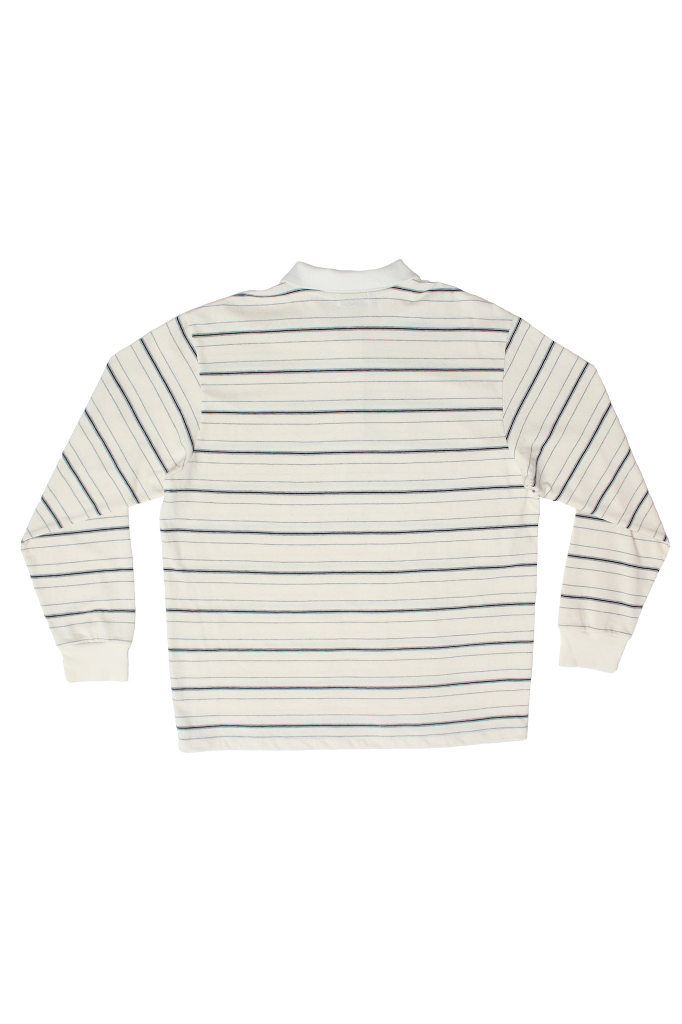 Cotton Stripe Collar T-Shirts in Ivory