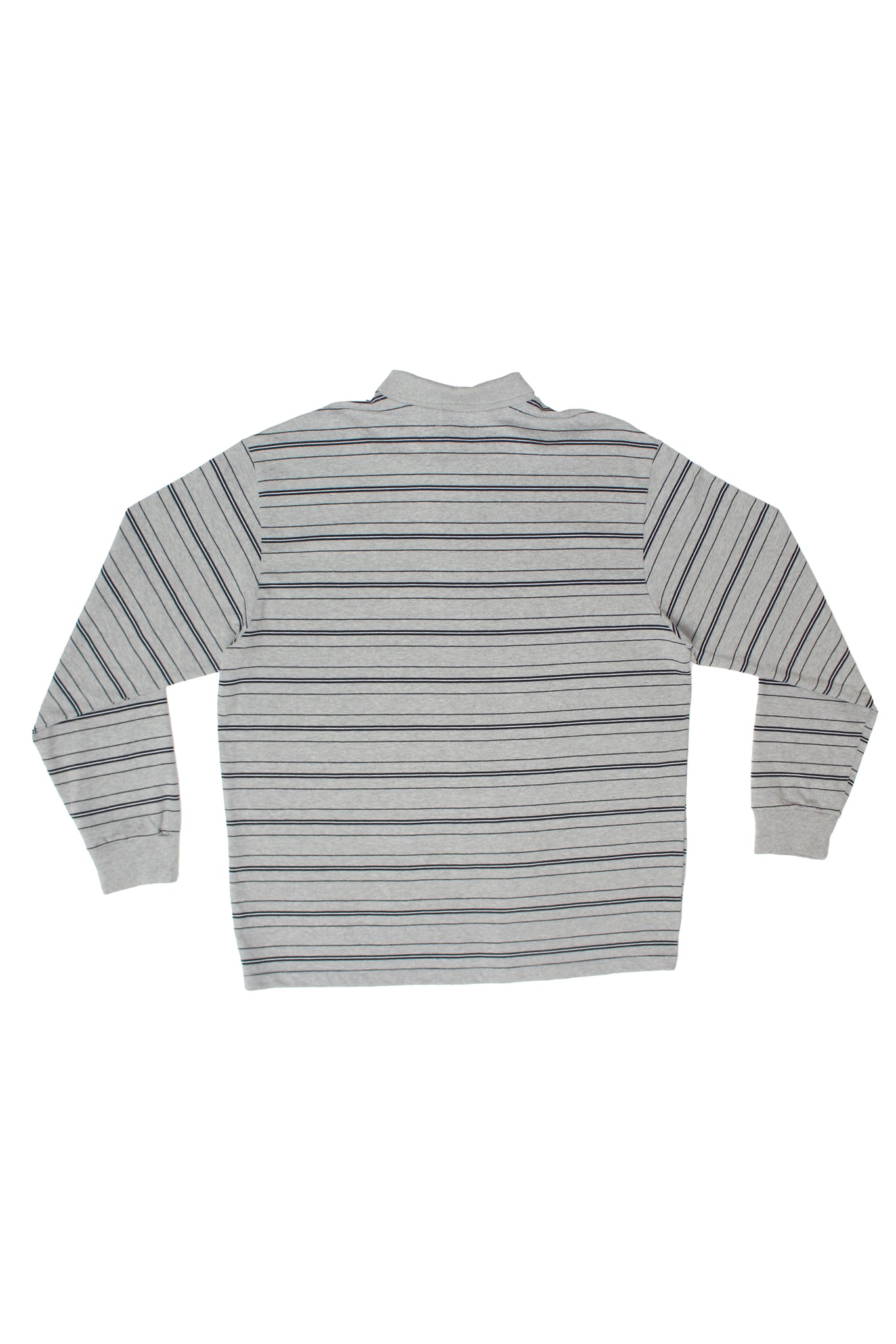 Cotton Stripe Collar T-Shirts in Grey