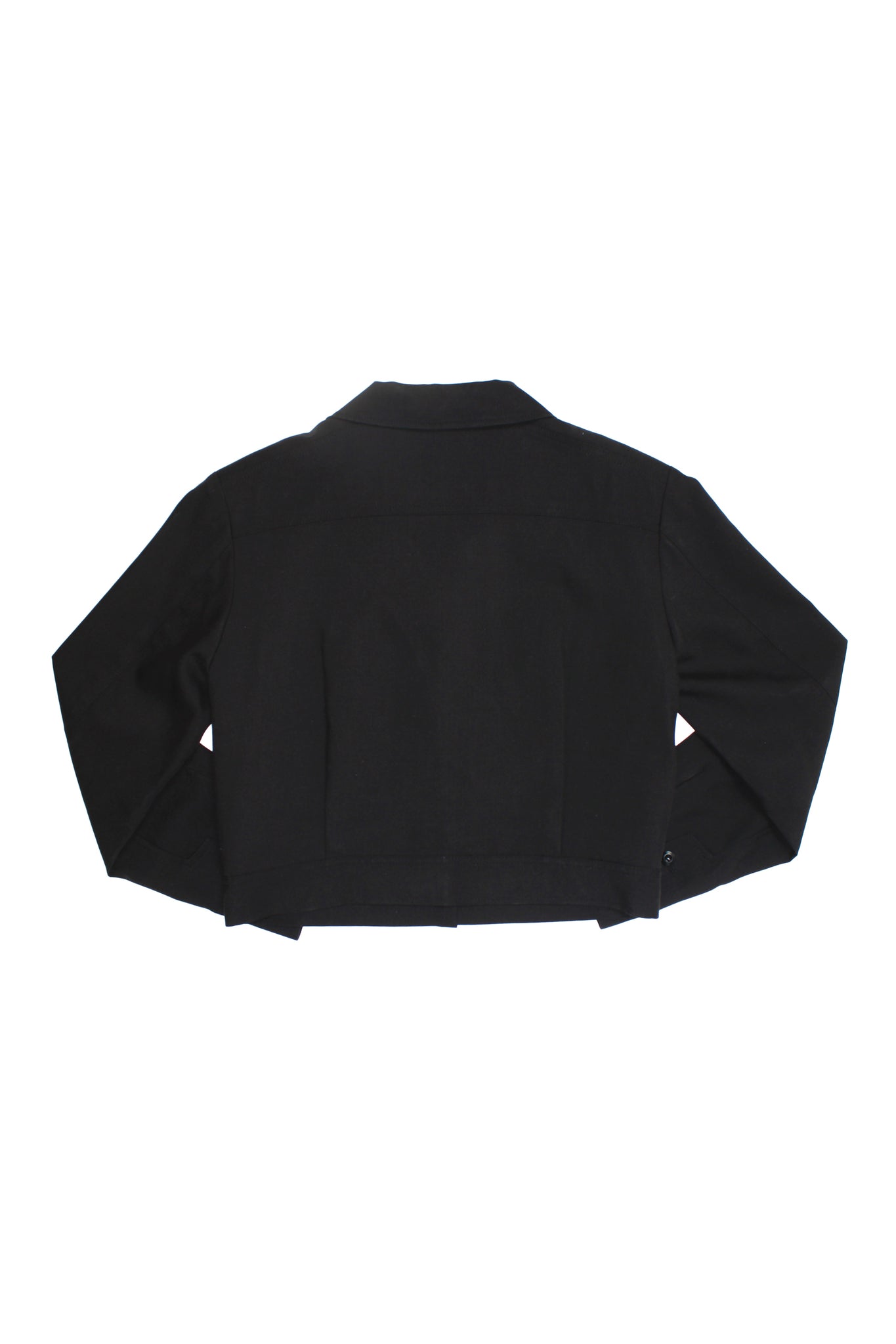 Button Sleeve Crop Blazer