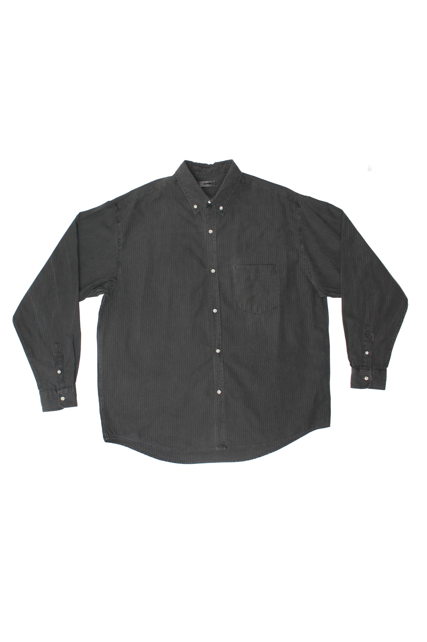 Dying Stripe Oxford Shirts in Charcoal