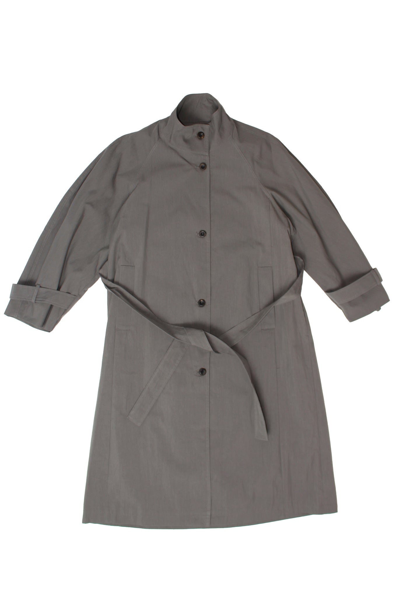 LS Oversized Trench Coat in Khaki Grey