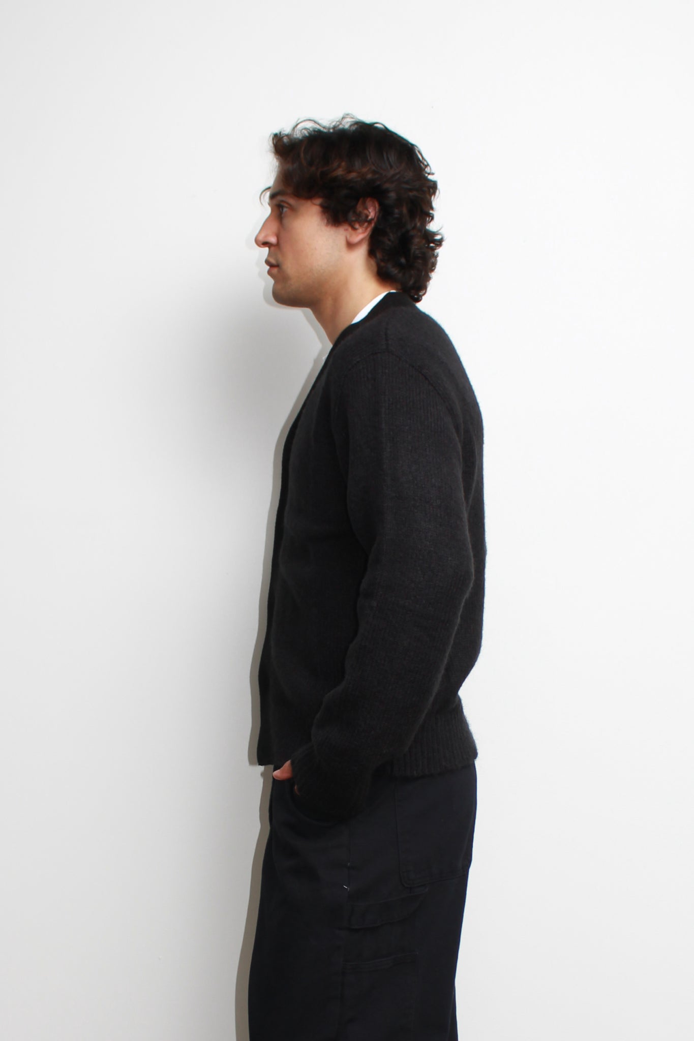 Lemay Snap Button Cardigan in Black