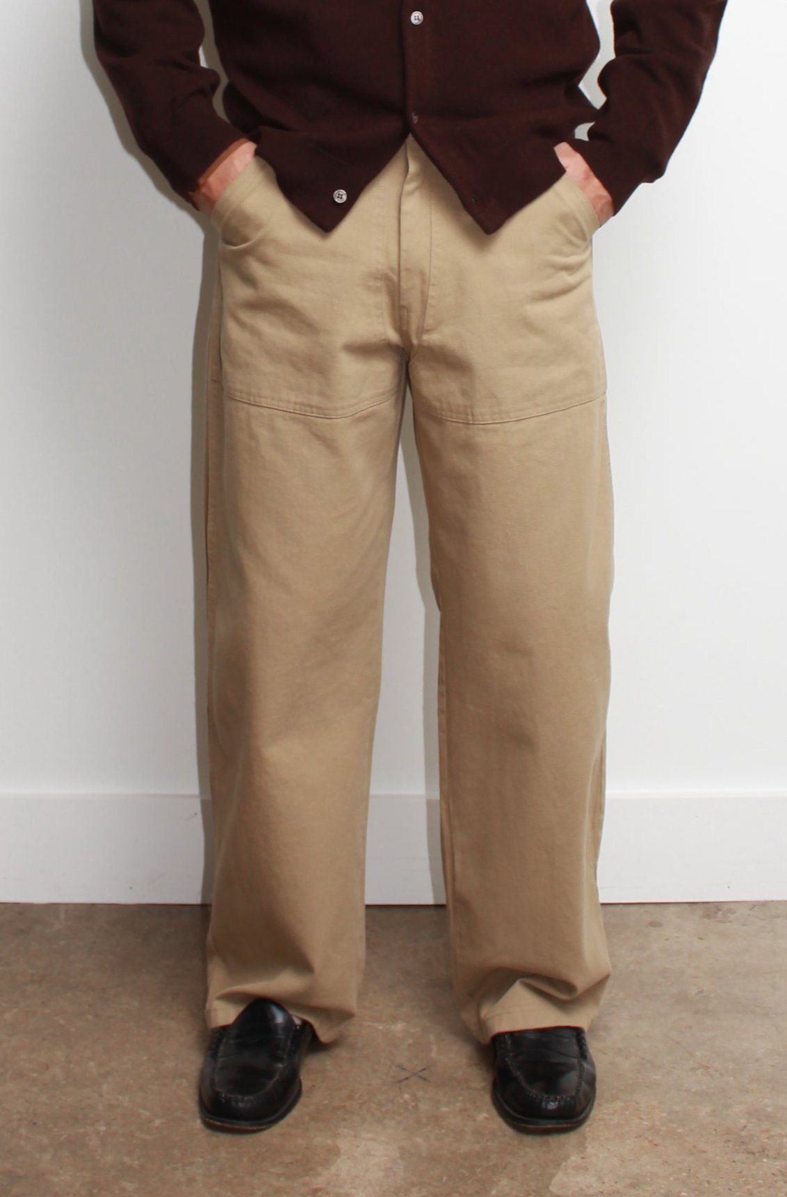 Nell Side Cotton Pants in Khaki