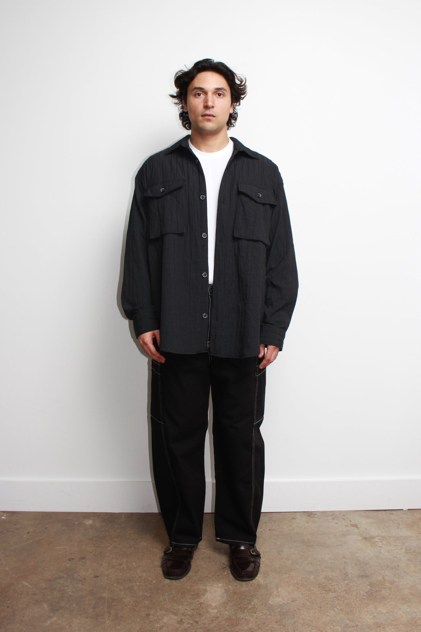 Oversized Wrinkle Shirtket