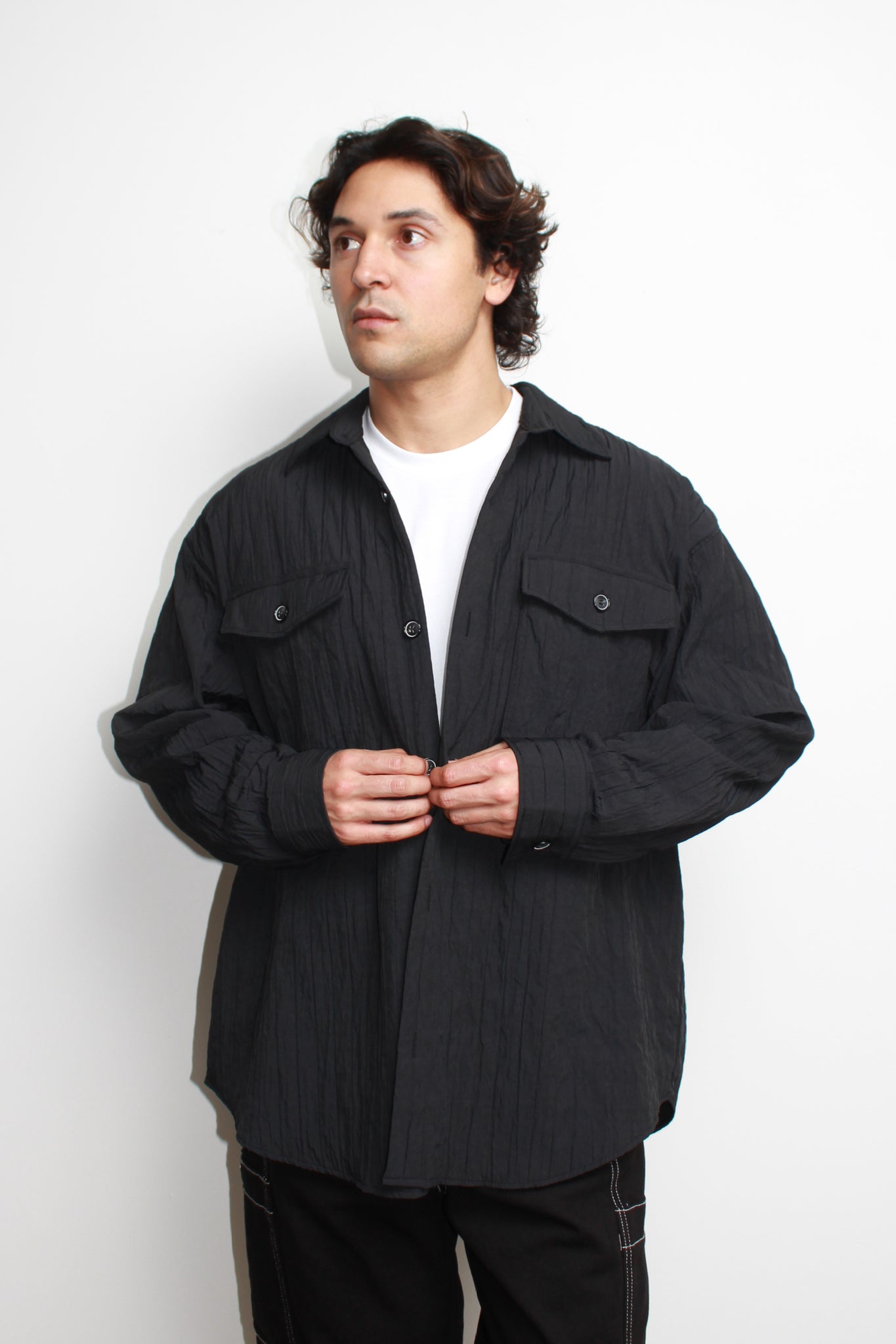 Oversized Wrinkle Shirtket