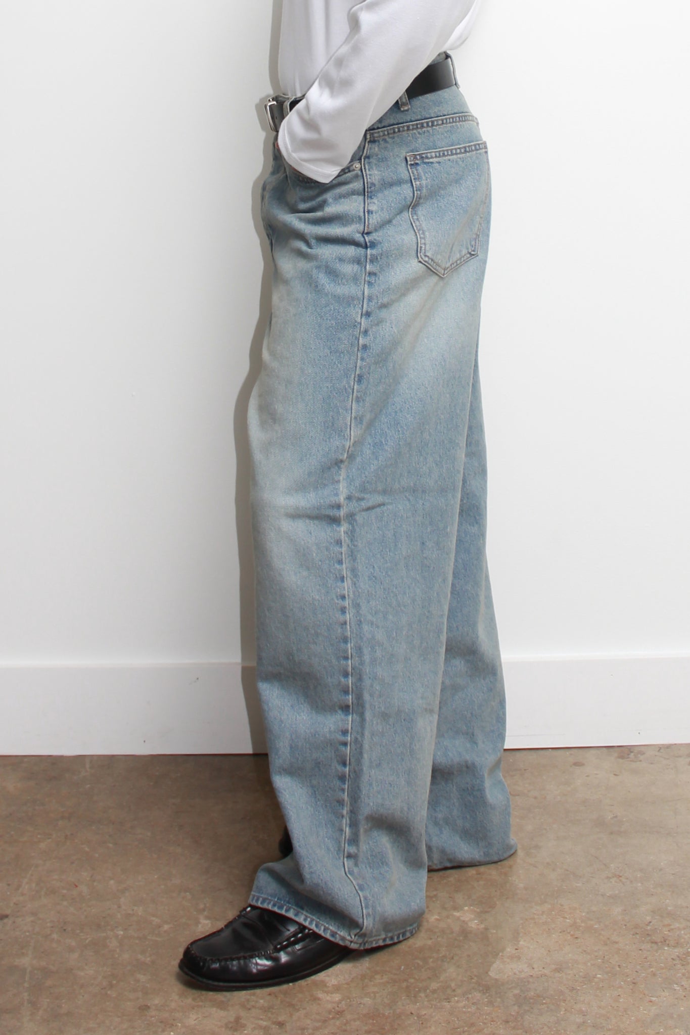 Wide Boy Vintage Wash Denim Pants