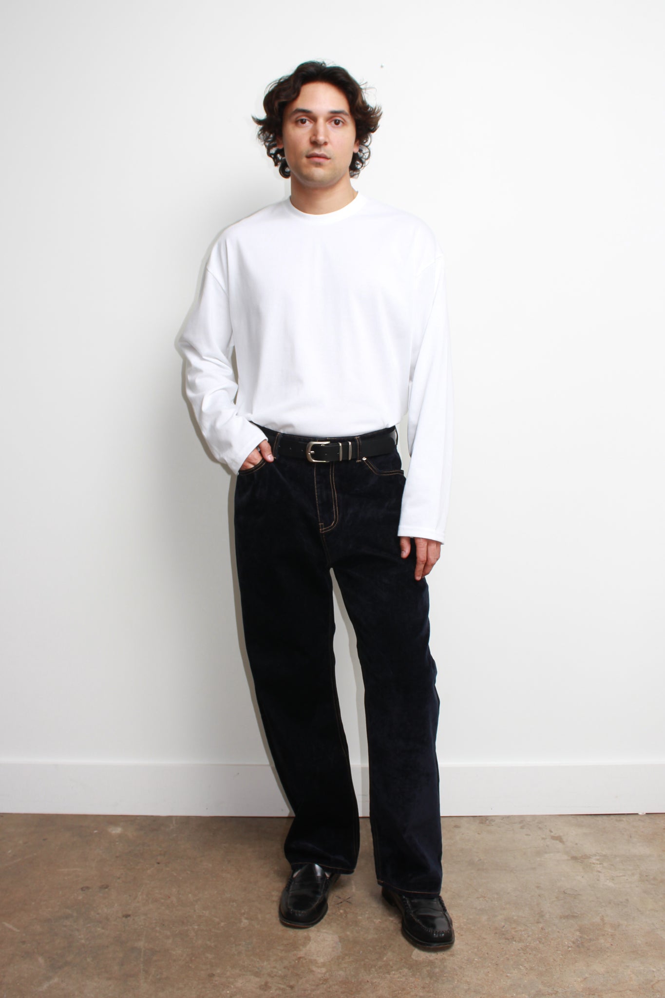 Comma Cotton Long sleeve T-shirt in White