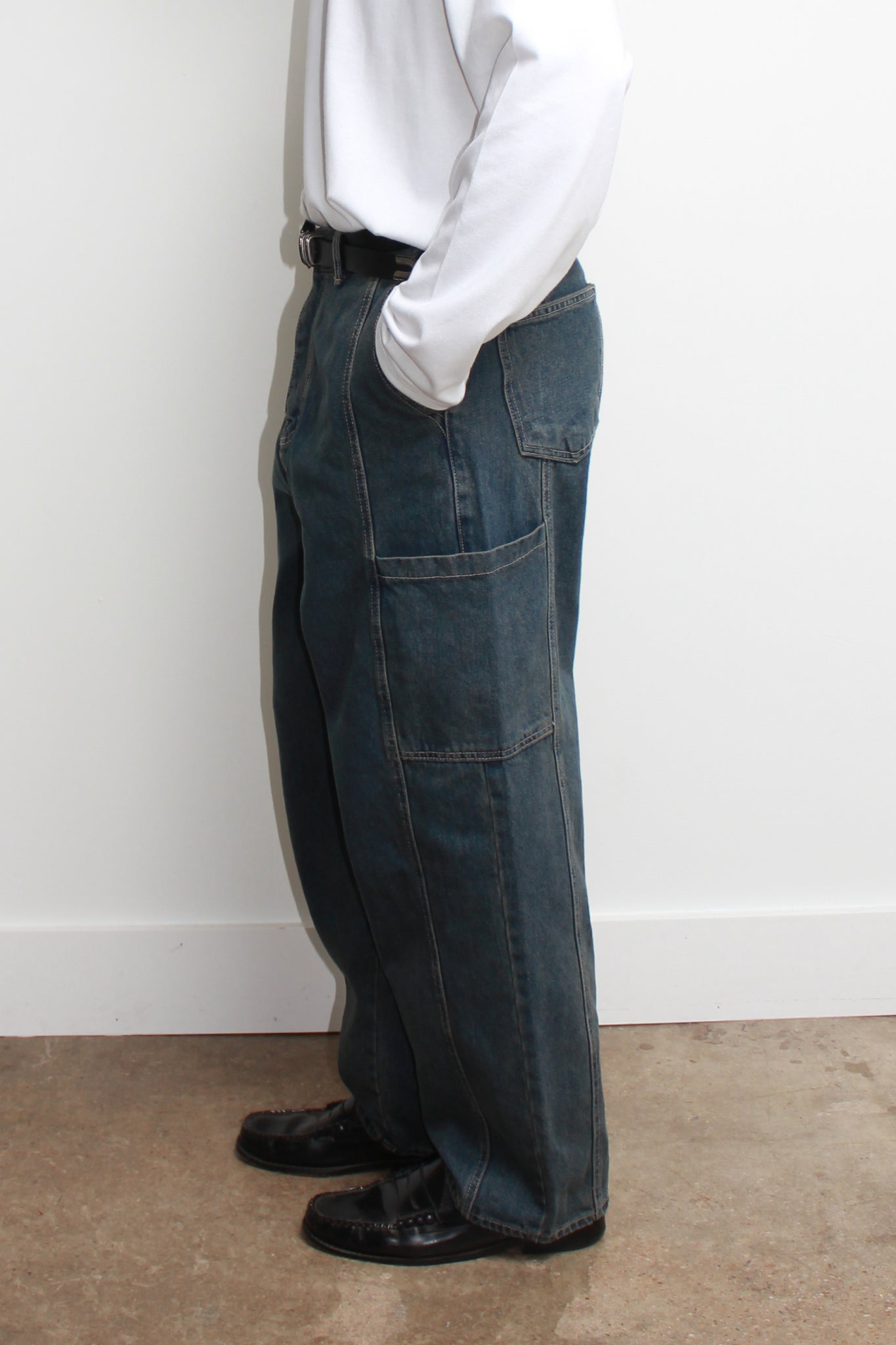 Vintage Wash Cargo Denim