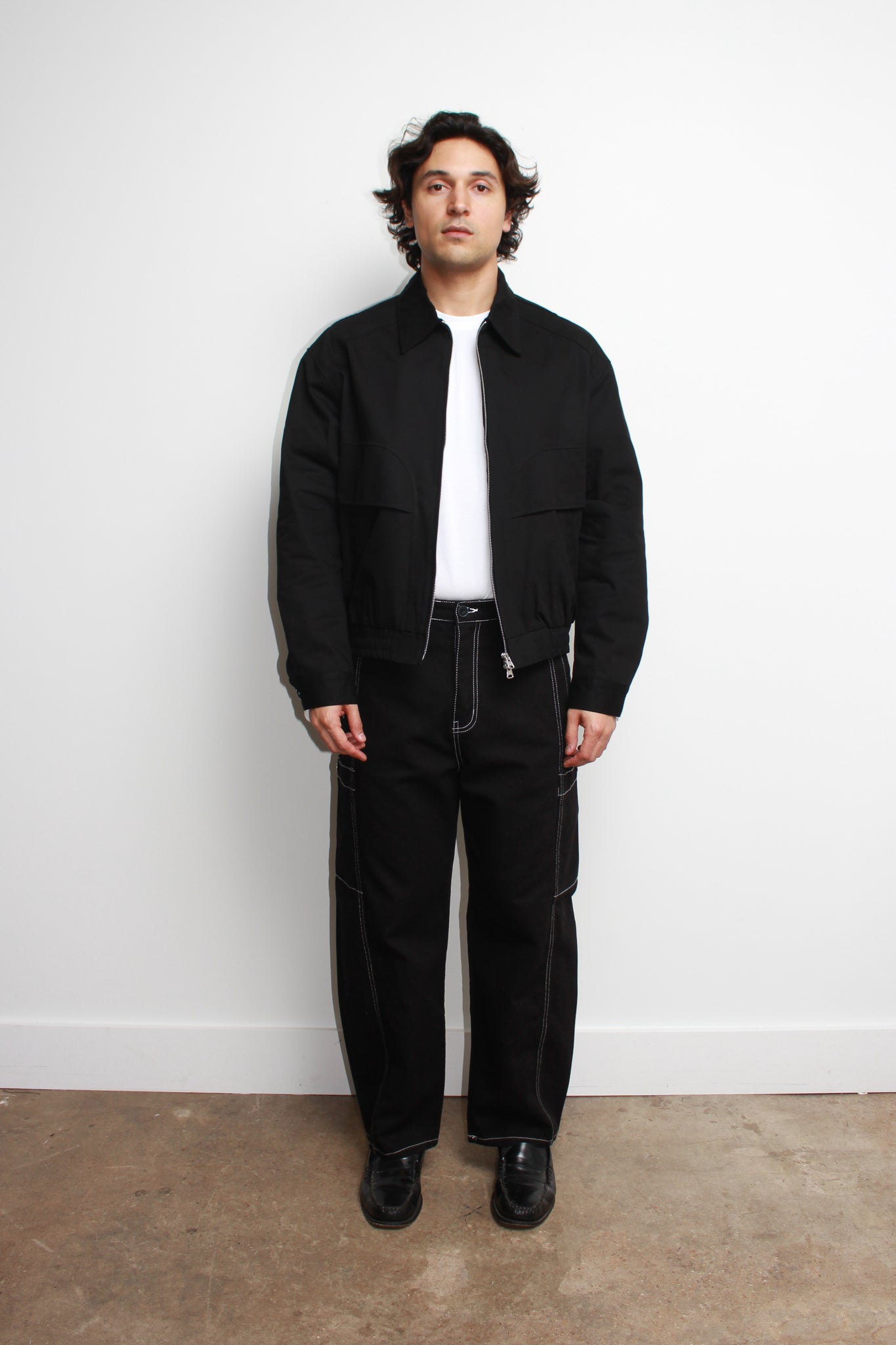 Stitch Cargo Pants In Black