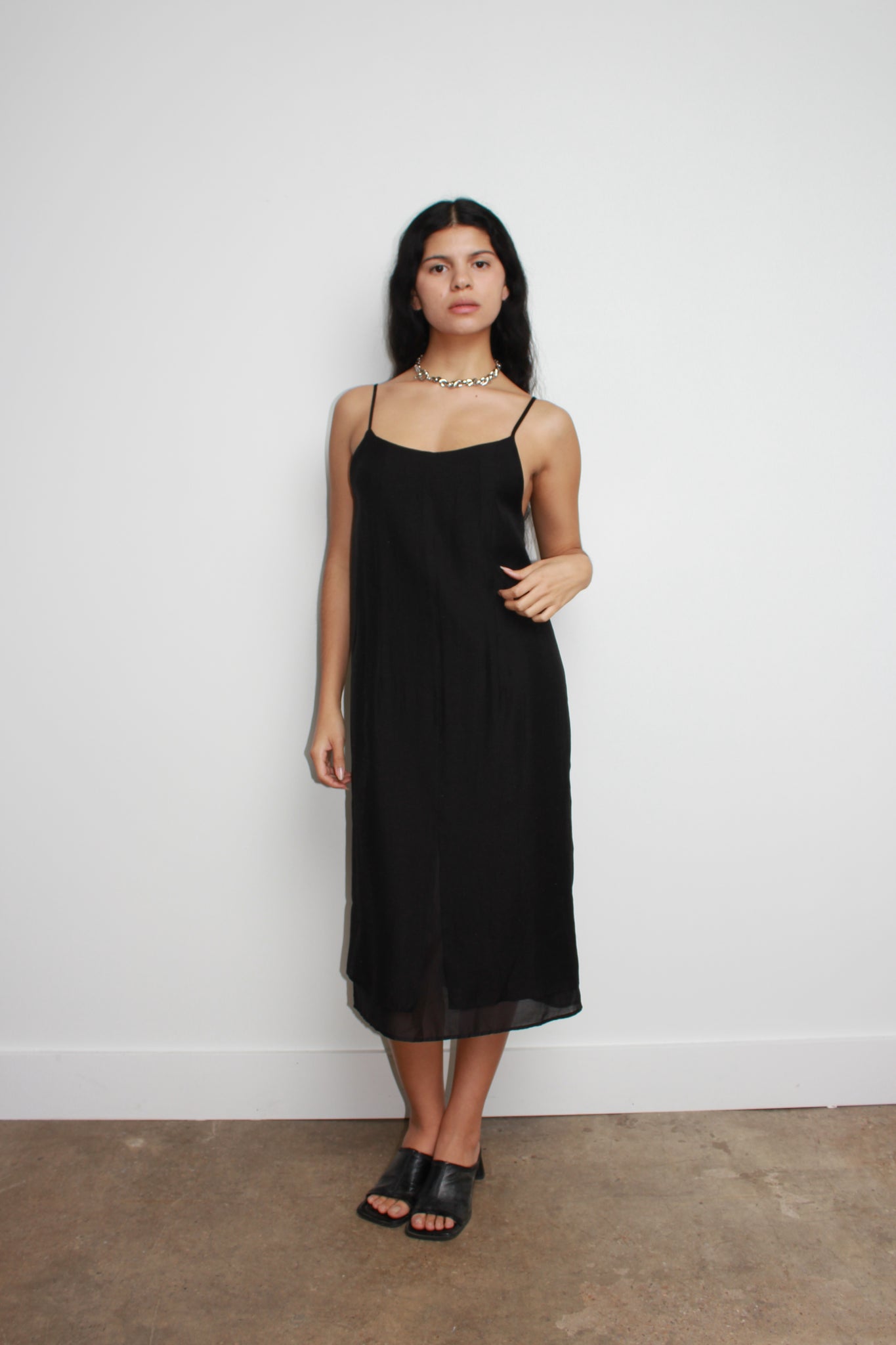 Silhouette Layered Dress in Black