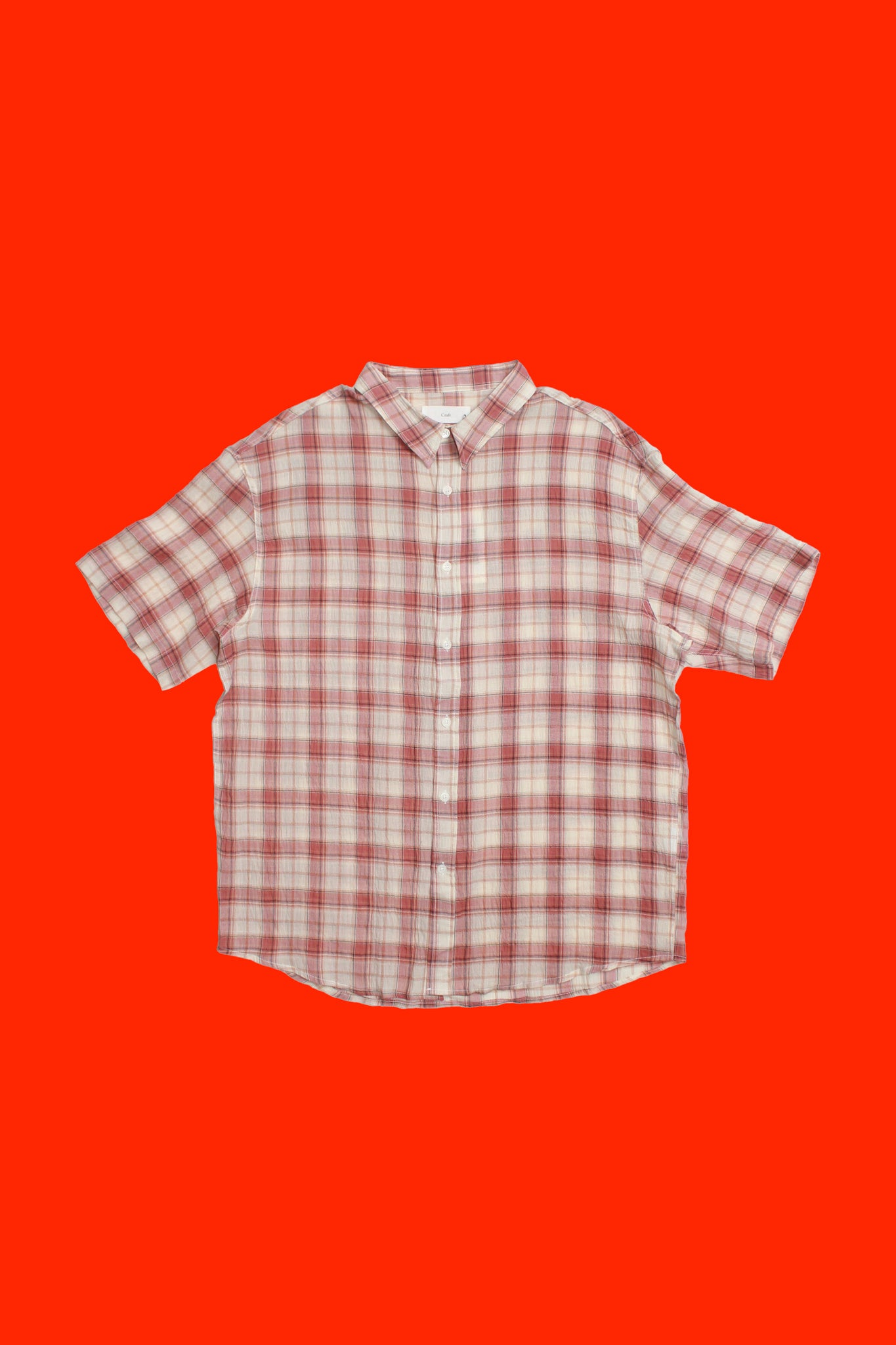 Mercury Checker Linen Shirts in Pink