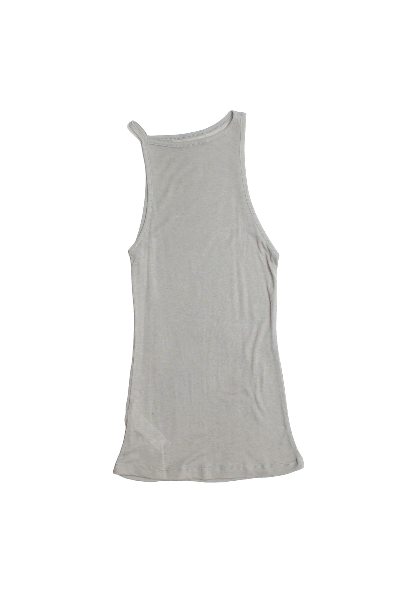 Tear Sleeveless Layered Top in charcoal