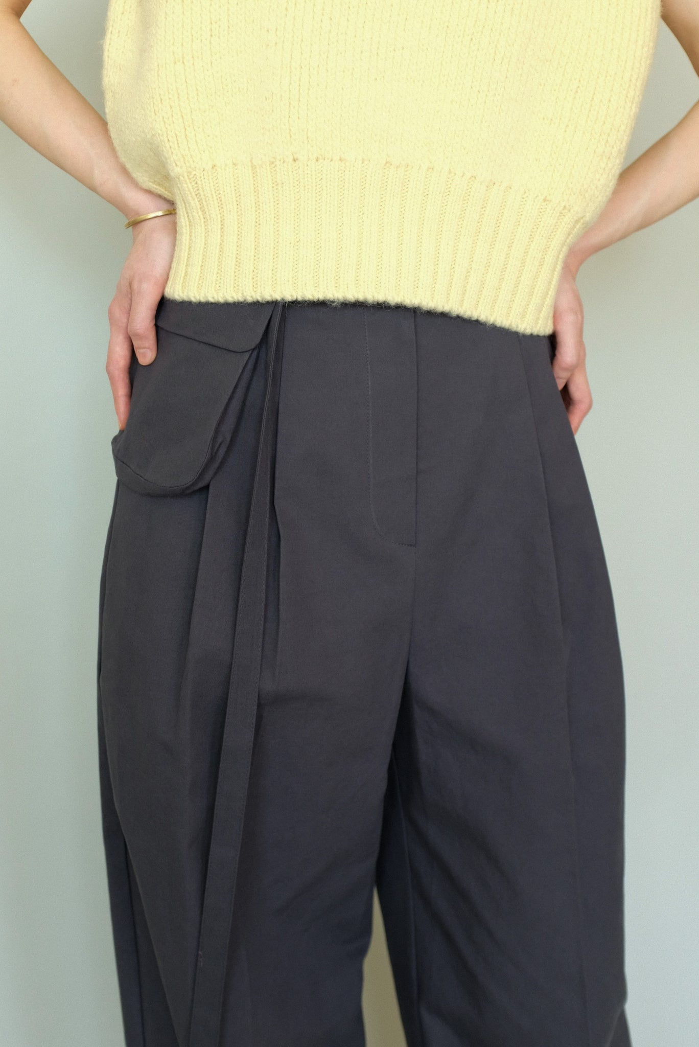 Pocket Belt Cotton Pants