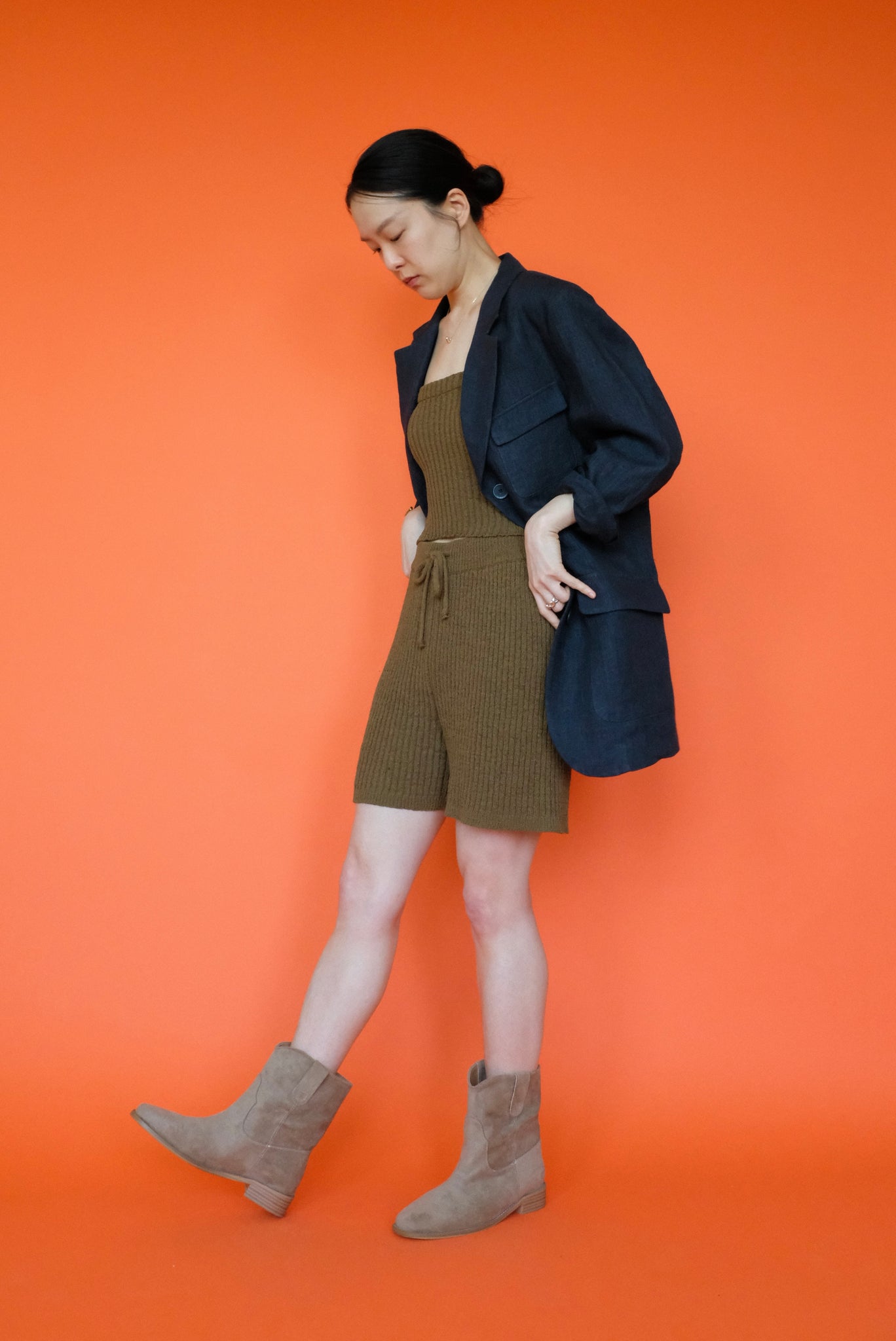 Berlin Knit Set in Olive