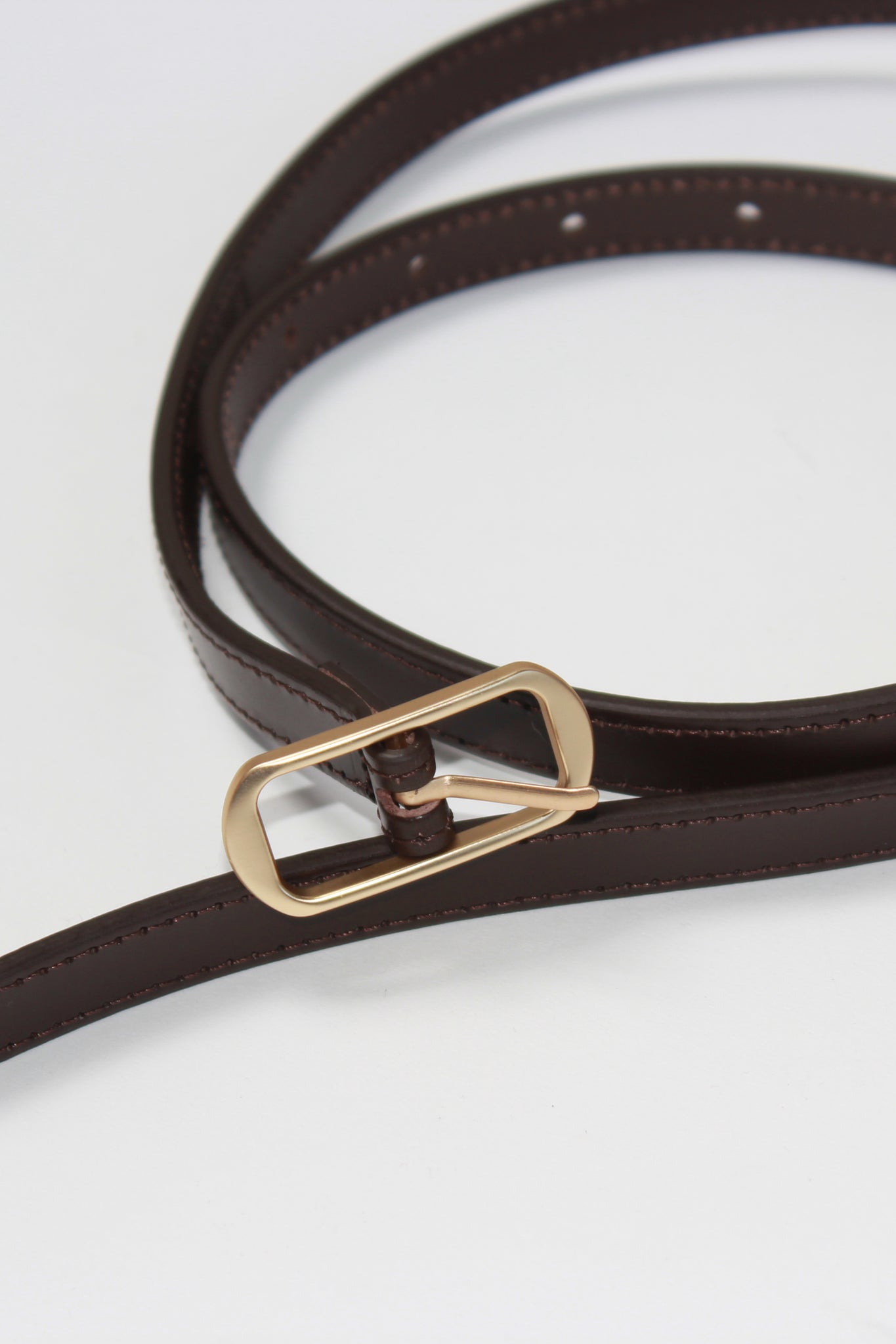 Terr Leather Belt in Gold Brown