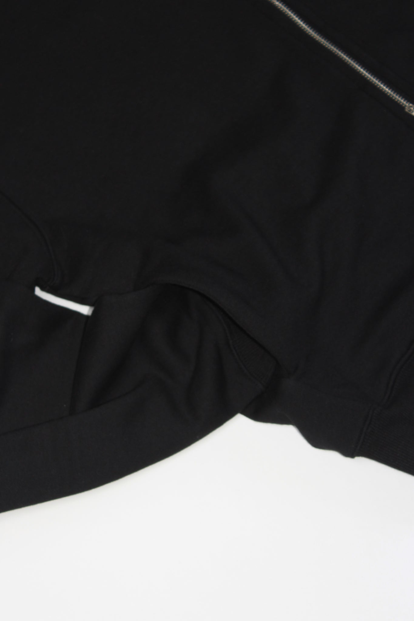 Lemay Crop Hood Zip Up in Black