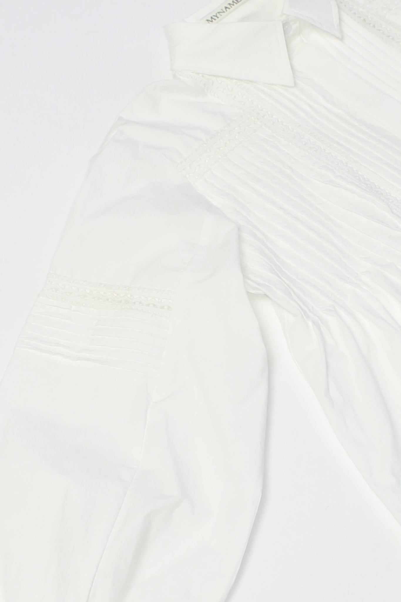 Louis Pin Tuck Volume Shirt in White