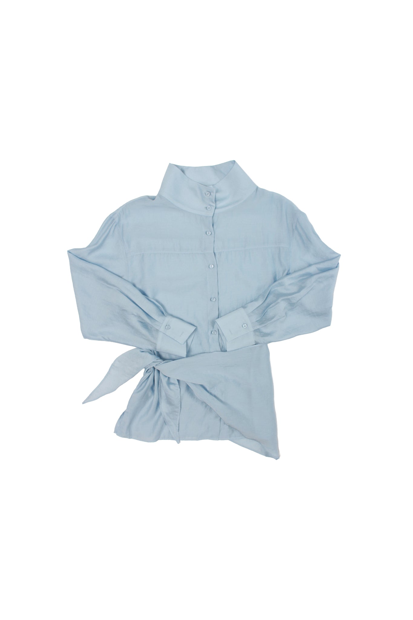 Lake Mockneck Scarf Shirt in Sky Blue