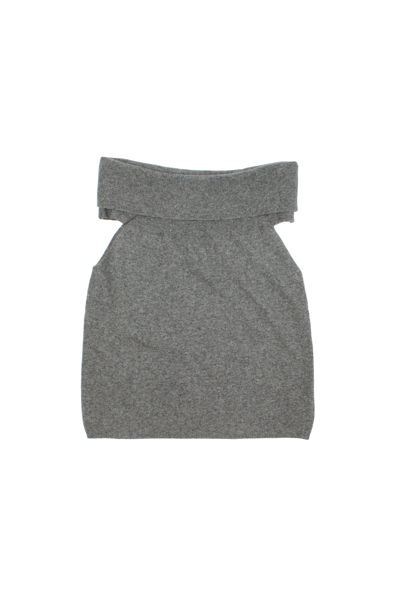 Garson Off Shoulder Knit Top in Grey