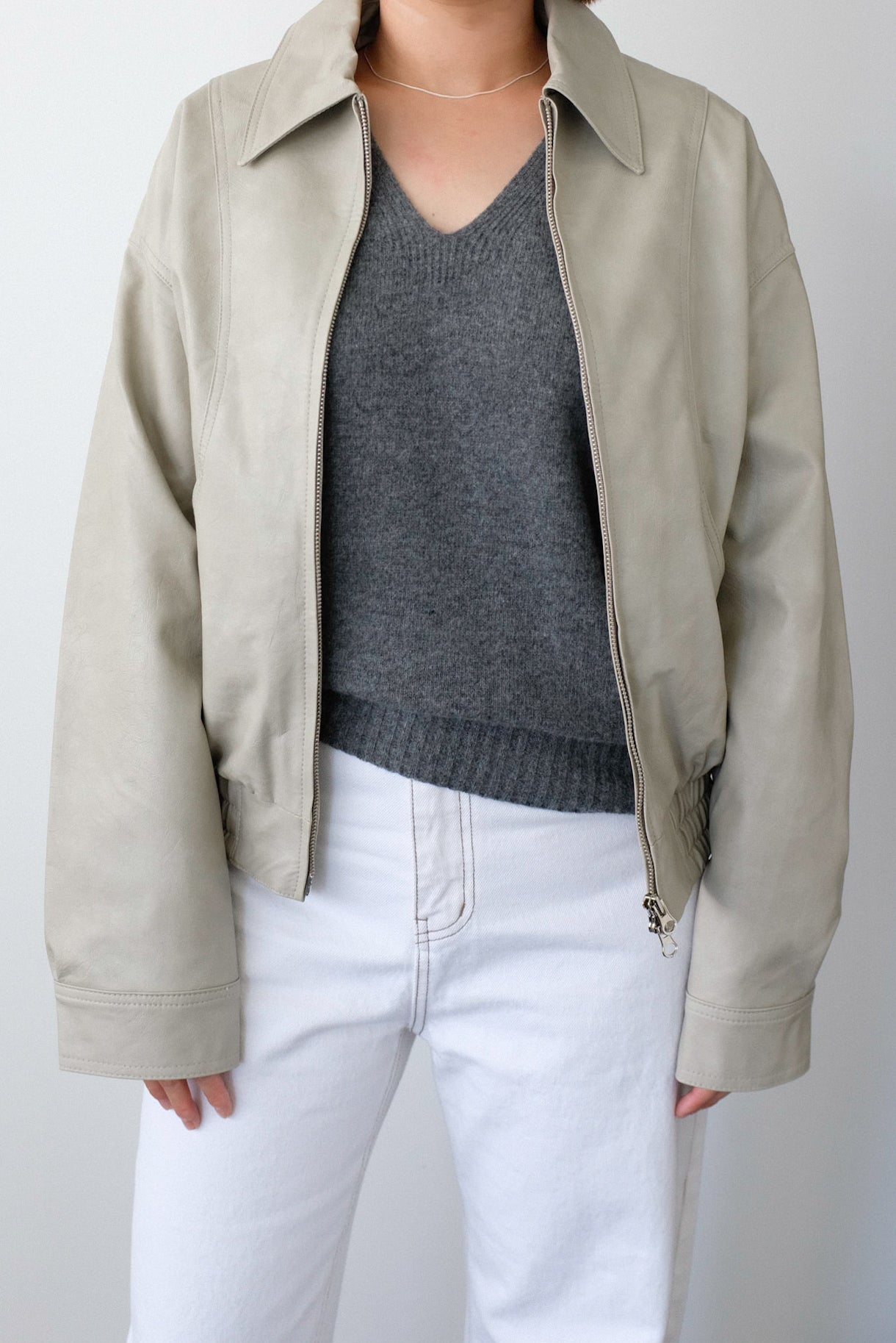 Vegan leather Blouson