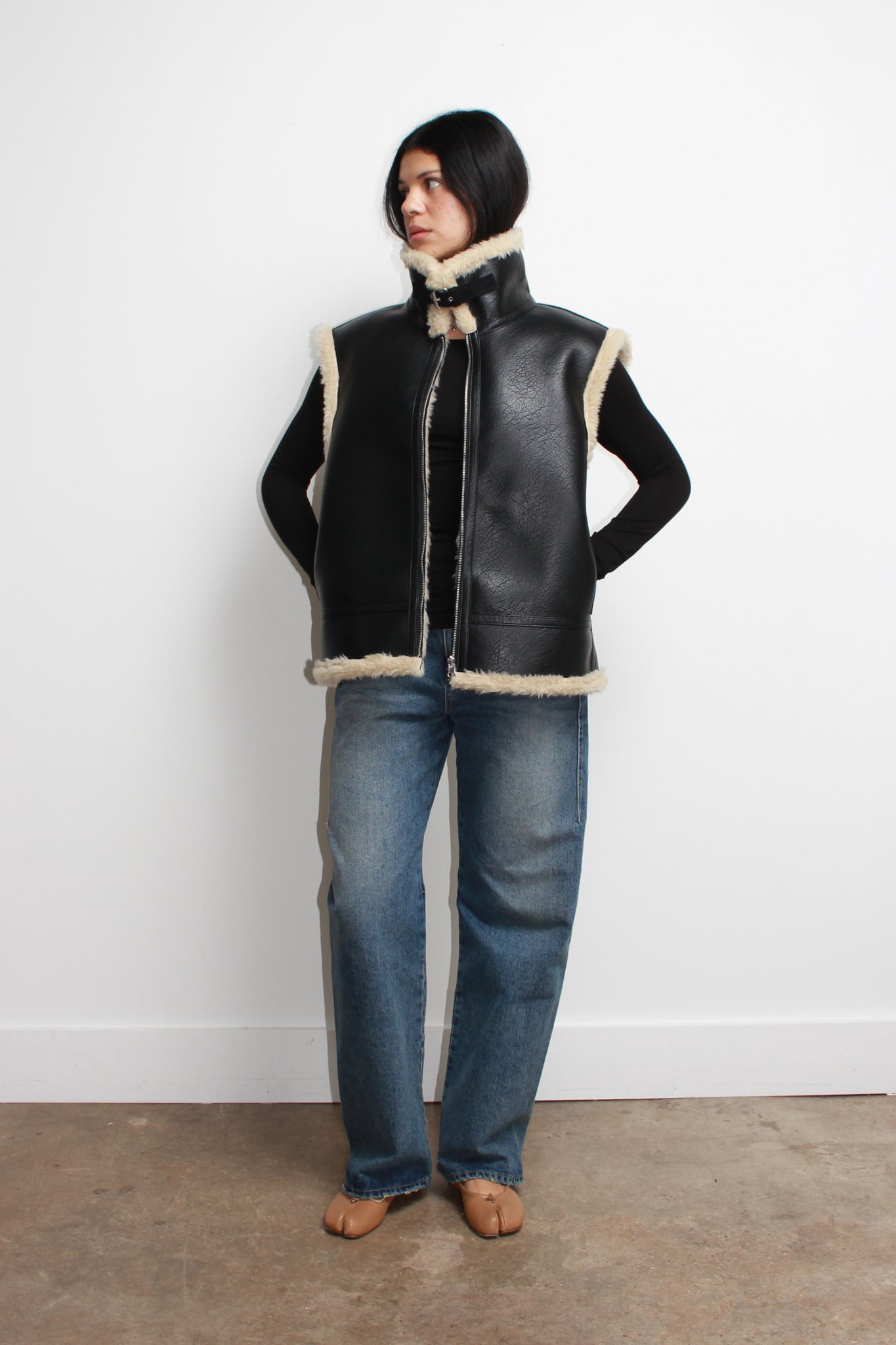 Reversible Shearling Vest