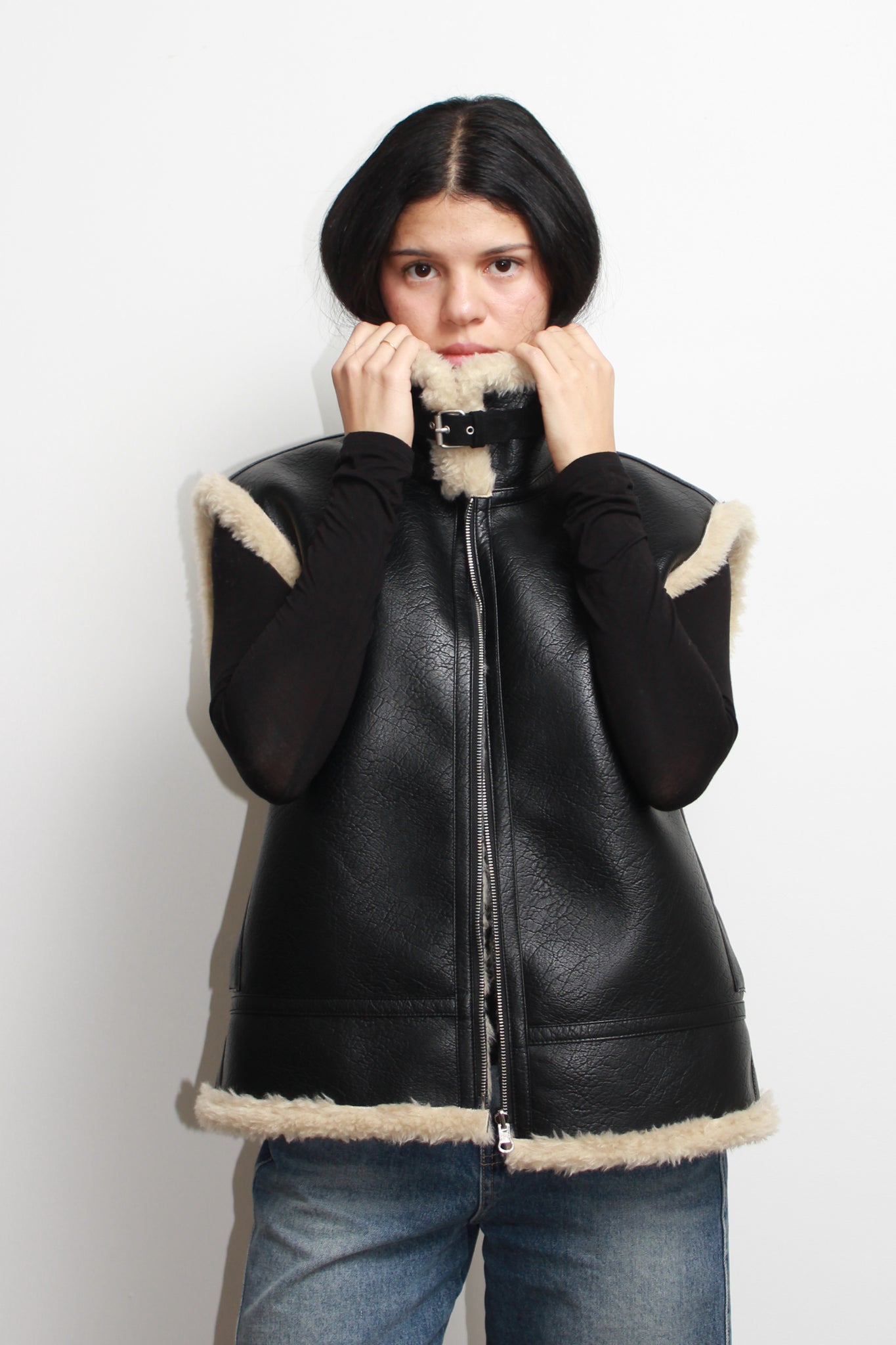 Reversible Shearling Vest