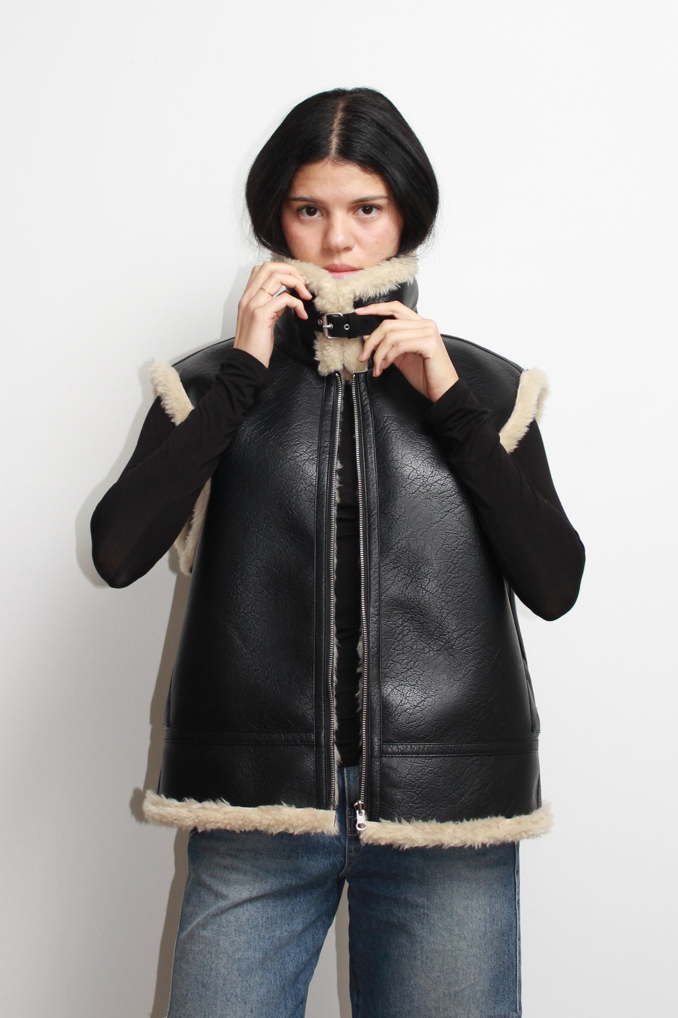 Reversible Shearling Vest