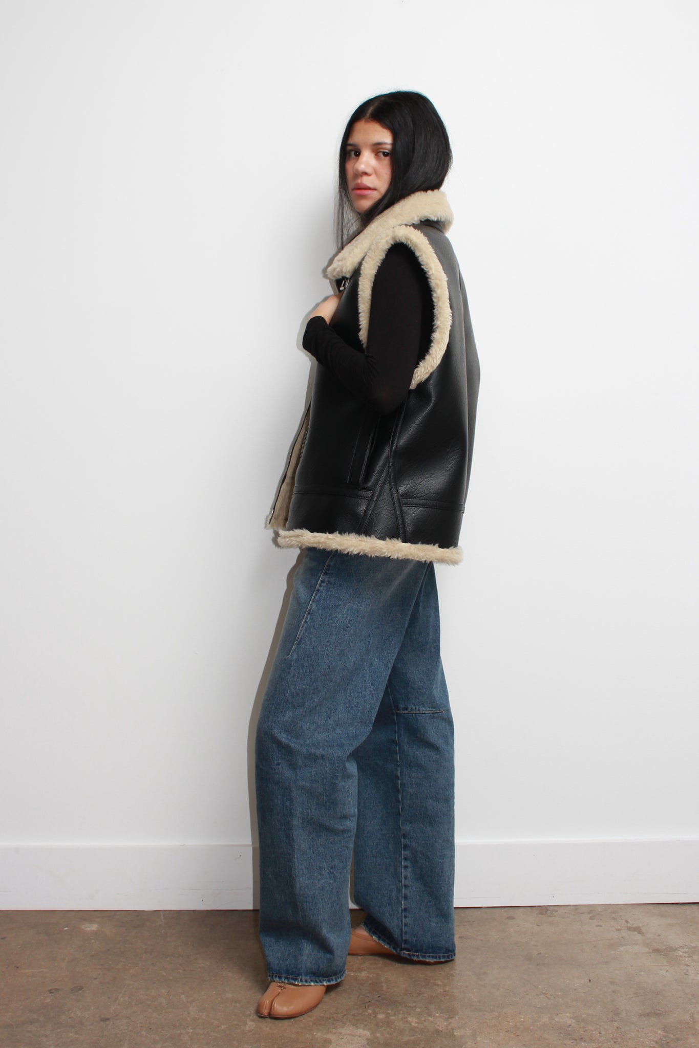 Reversible Shearling Vest