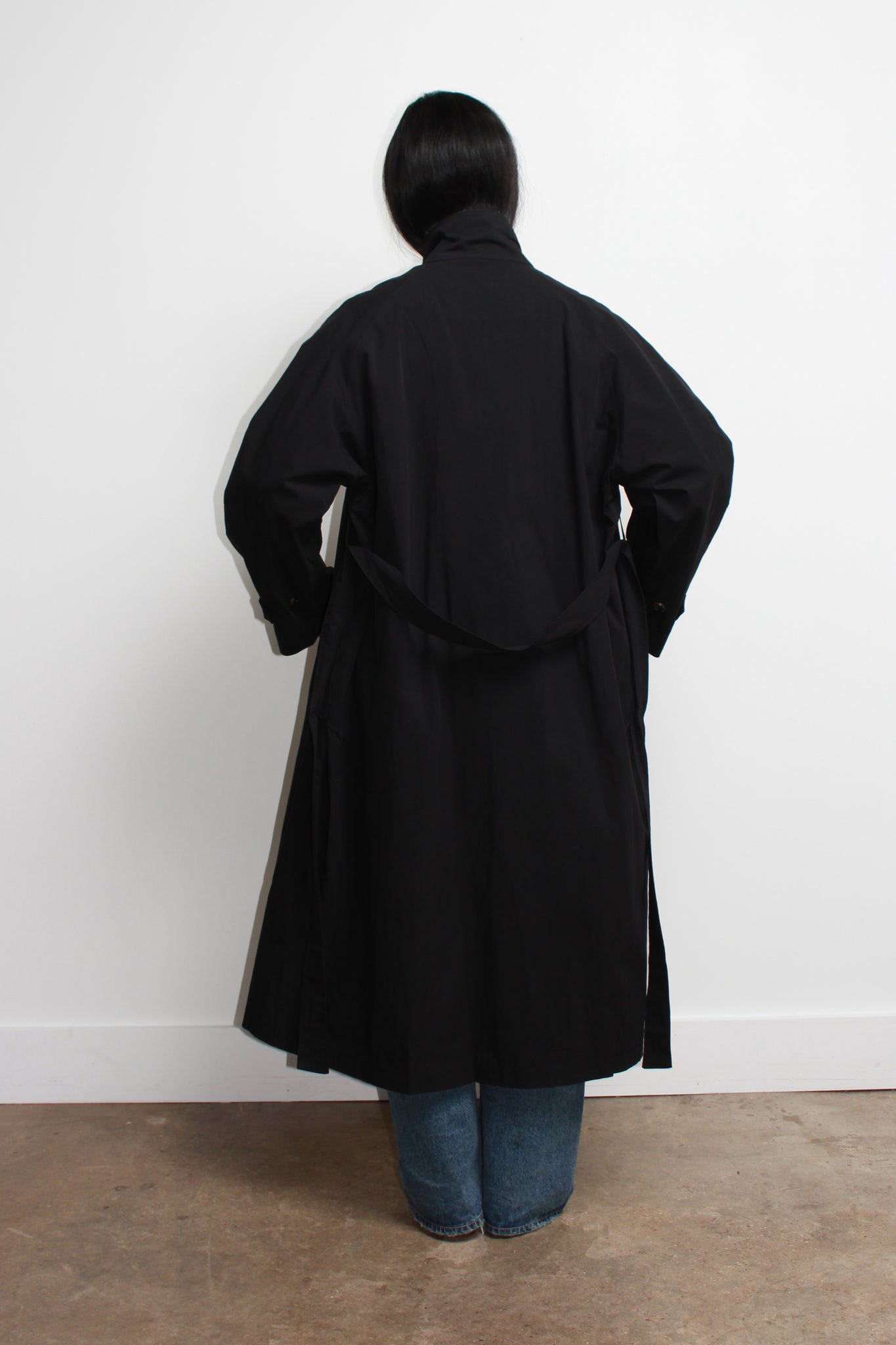 LS Oversized Trench Coat in Black