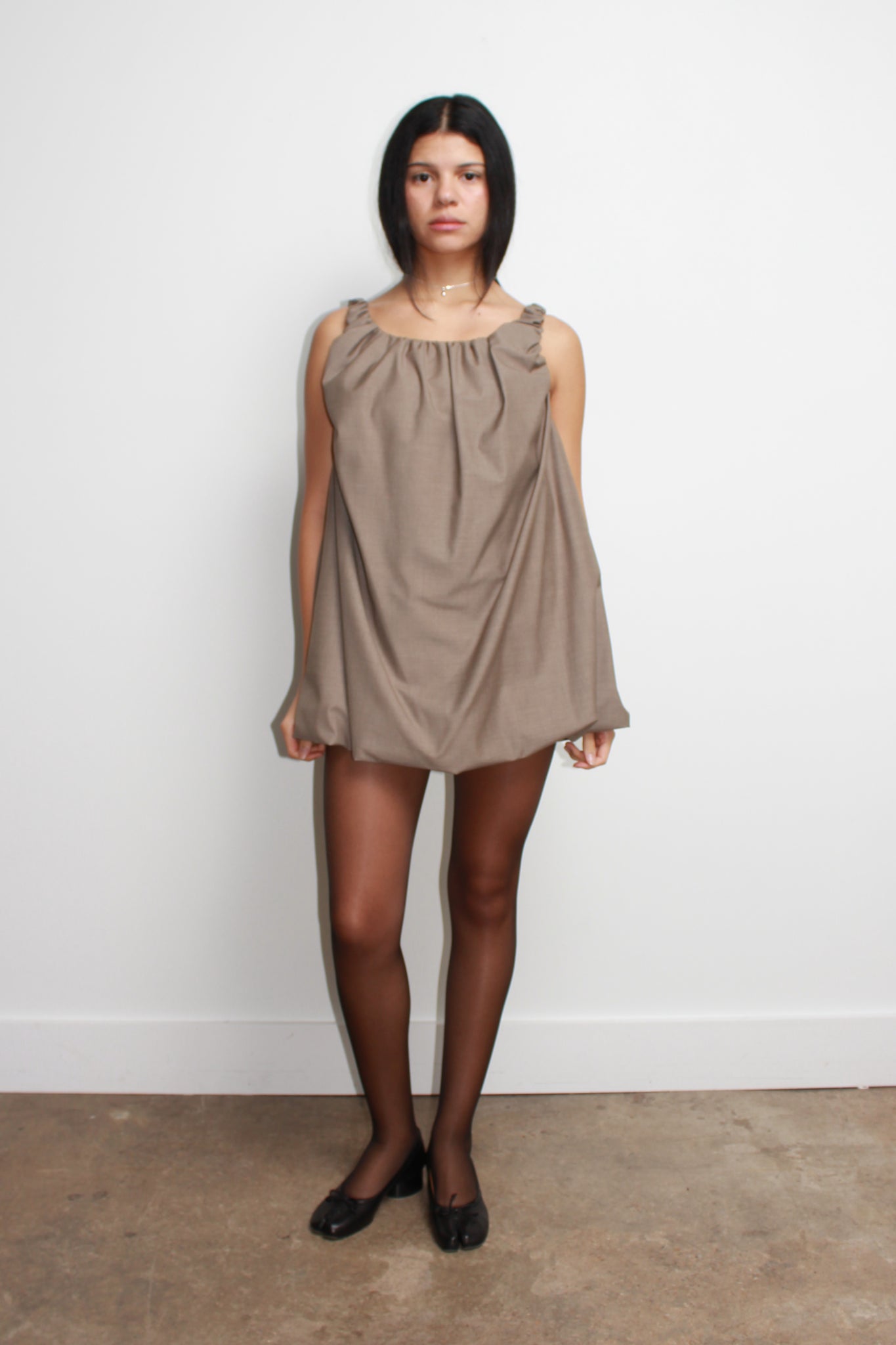 Smoke Mini Dress in Brown