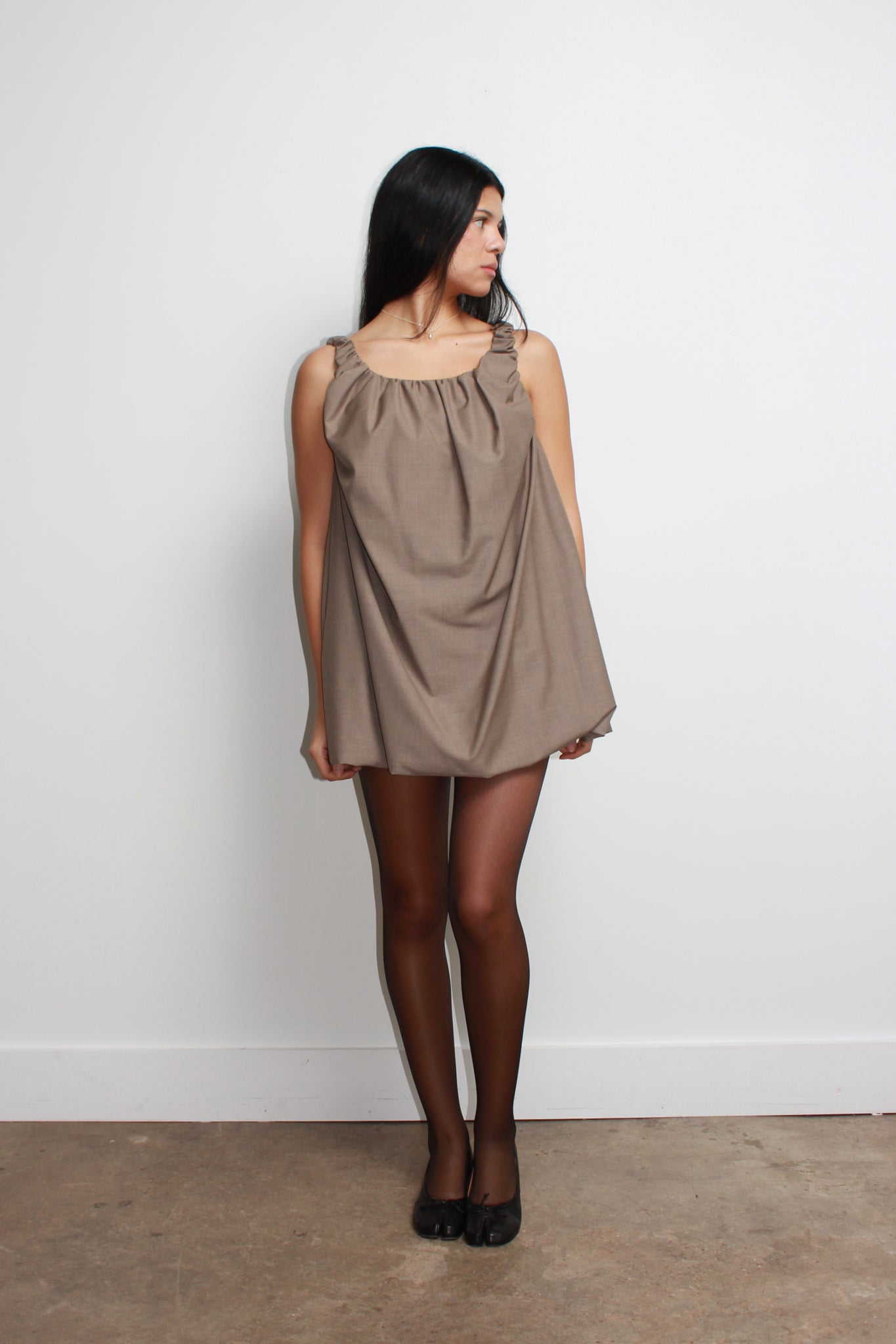 Smoke Mini Dress in Brown