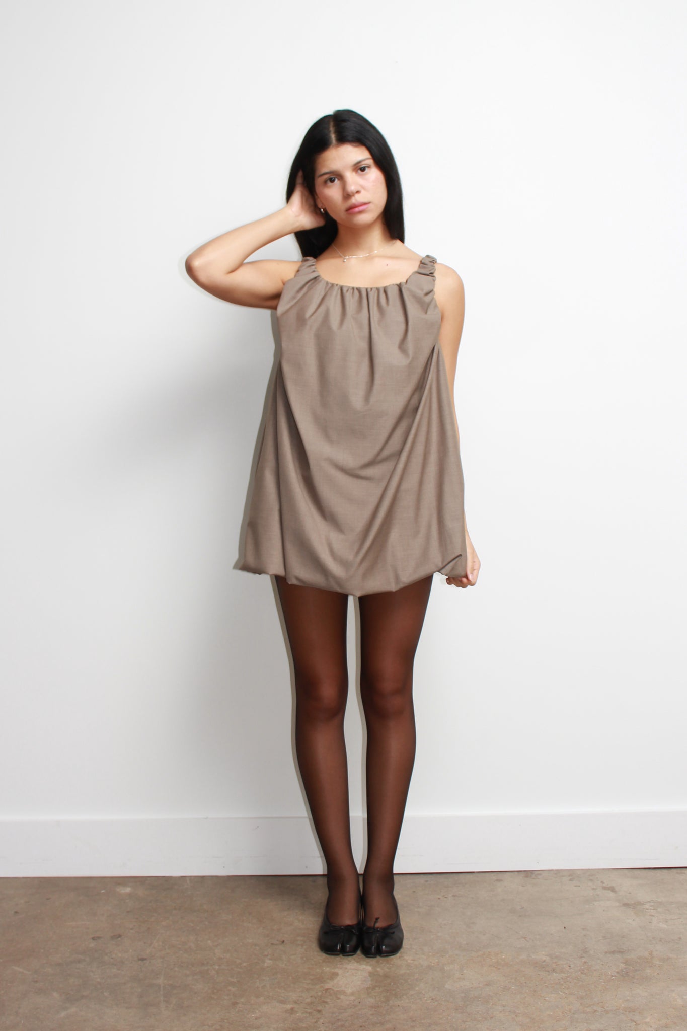 Smoke Mini Dress in Brown