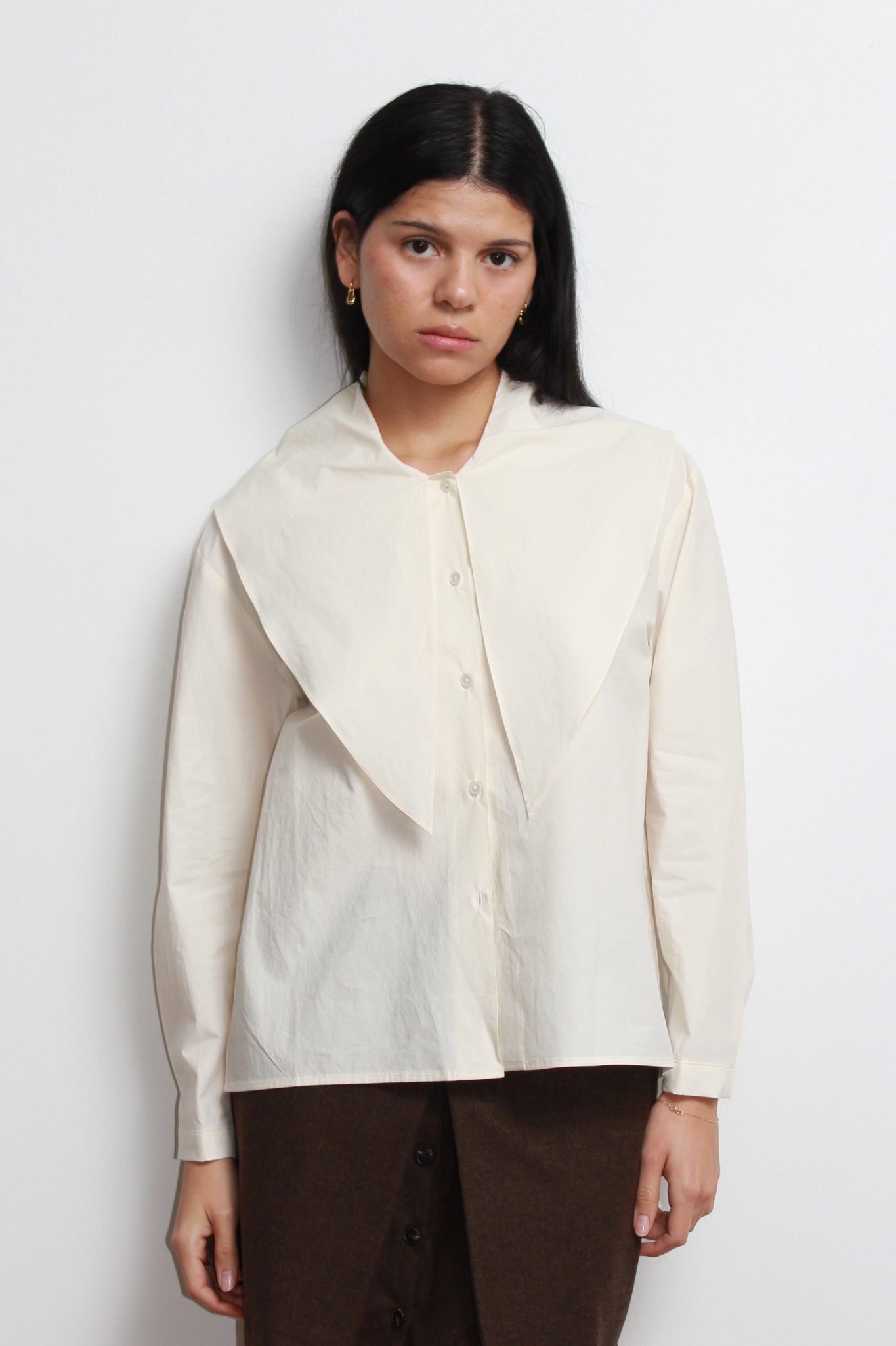 LS Sailor Collar Shirts in Ivory