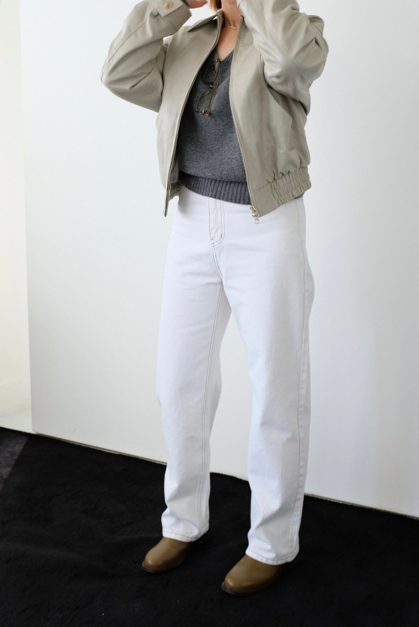 Vegan leather Blouson