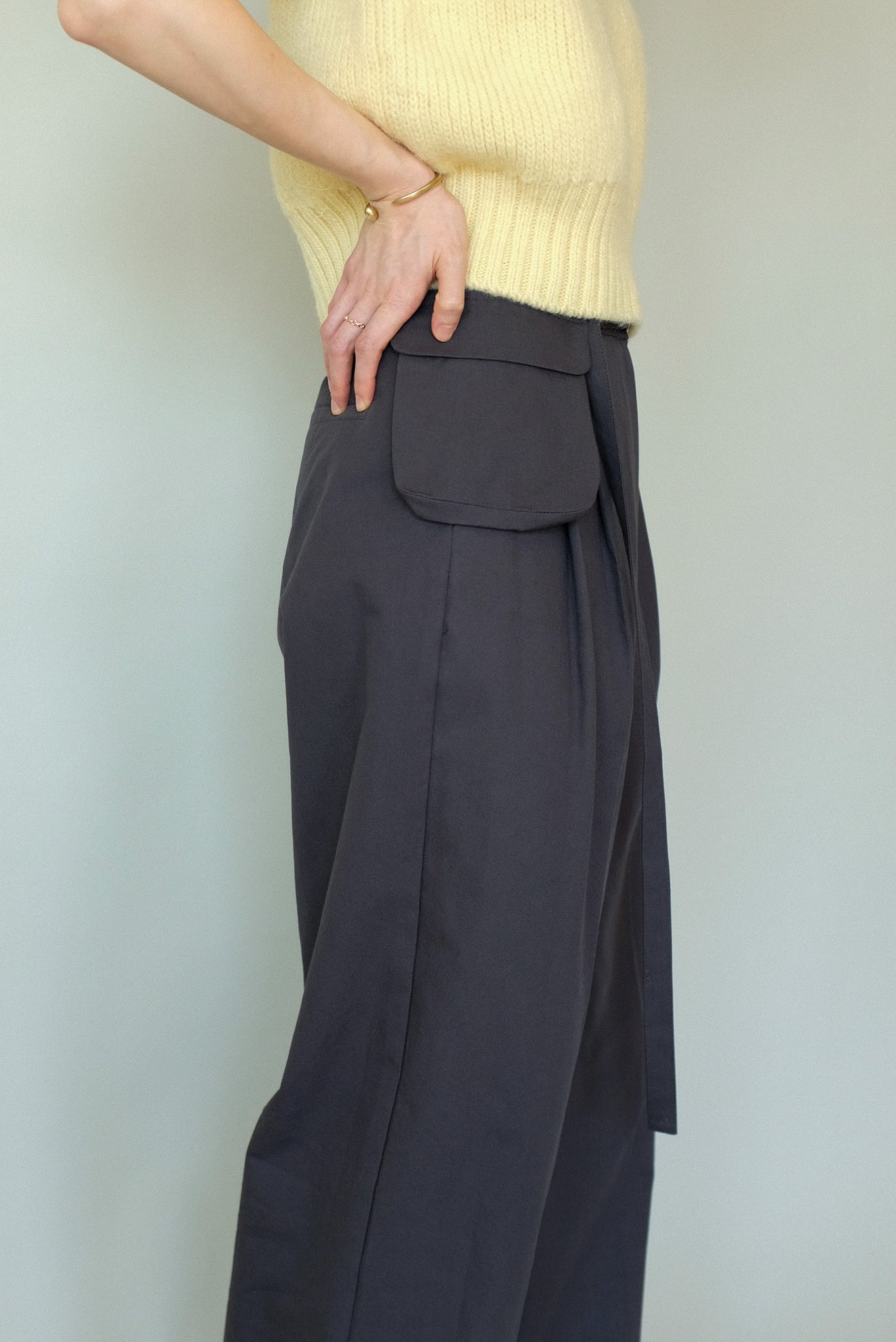 Pocket Belt Cotton Pants
